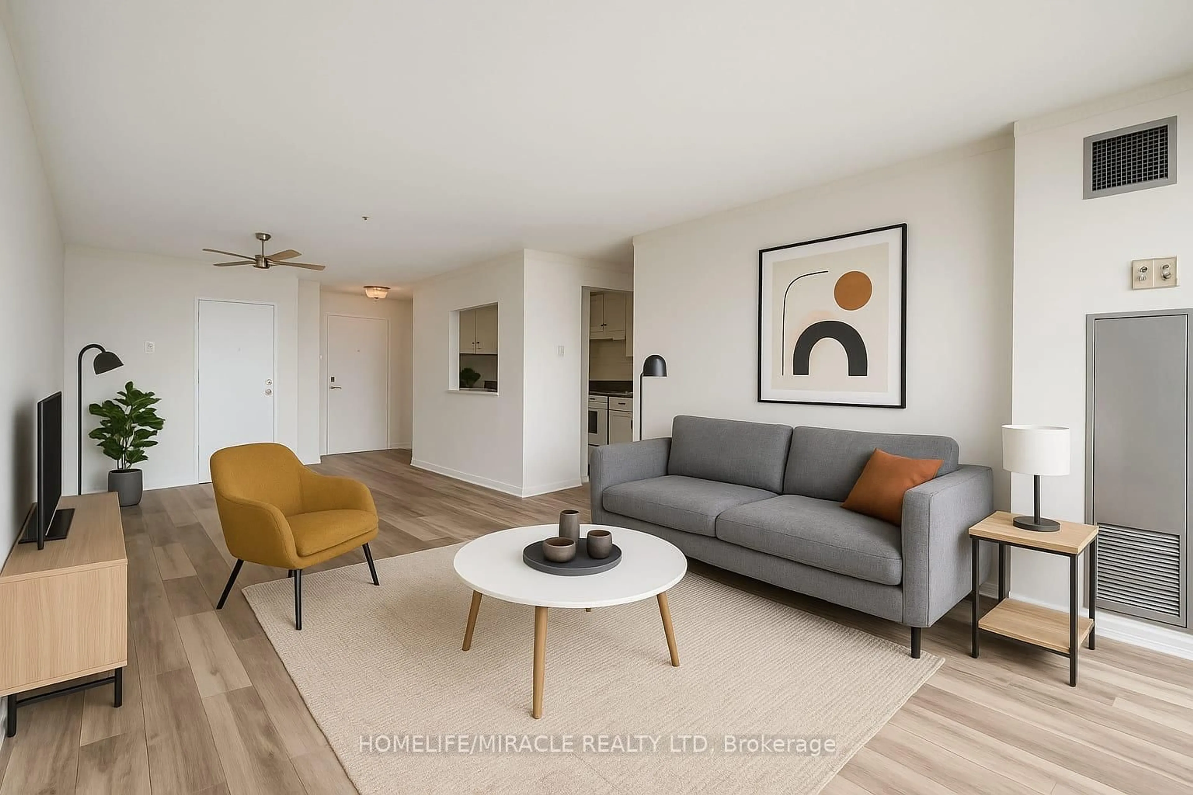 Living room with furniture, unknown for 4205 Shipp Dr #1909, Mississauga Ontario L4Z 2Y8