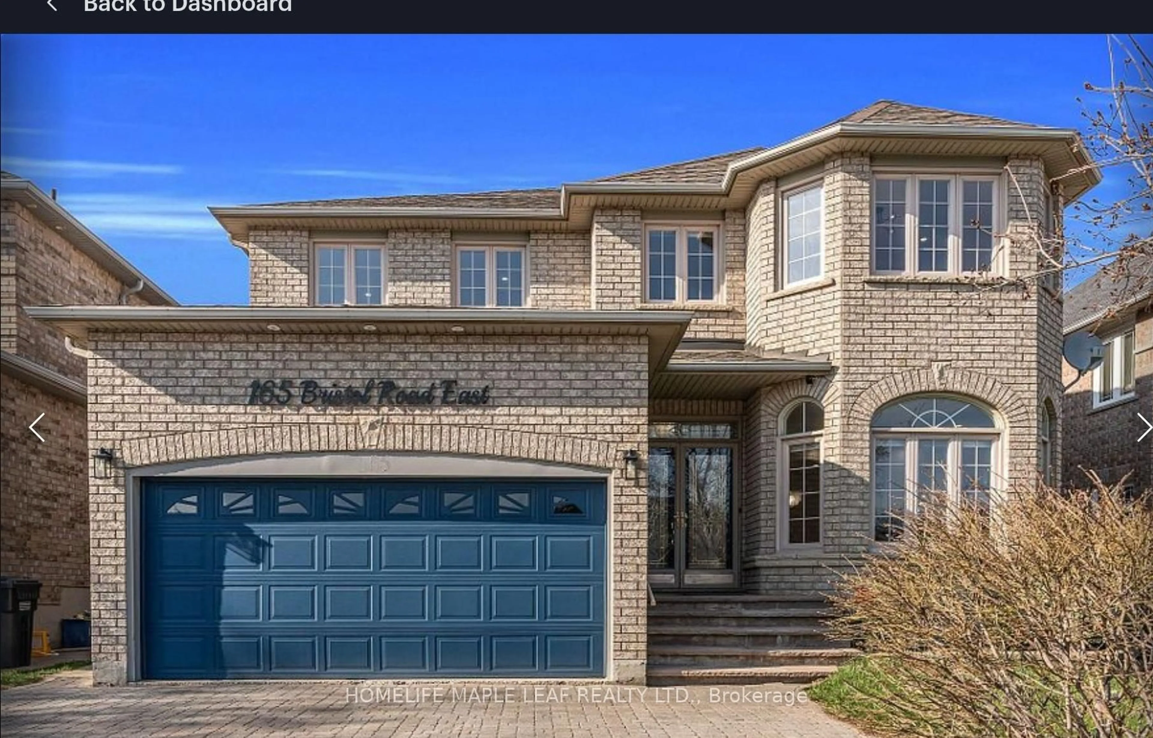 Home with brick exterior material, street for 165 Bristol Rd, Mississauga Ontario L4Z 3V3