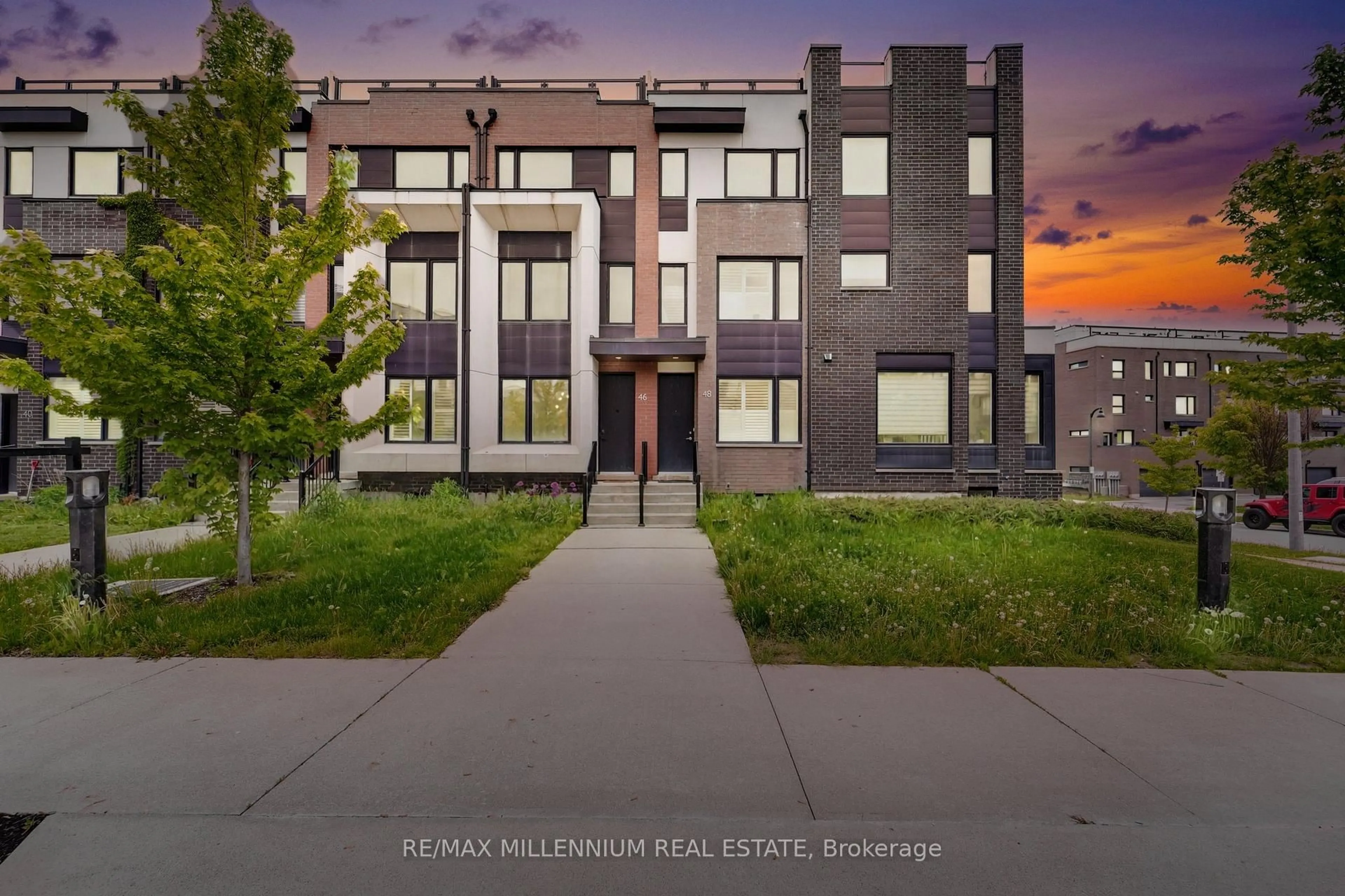 Home with brick exterior material, building for 46 Sarah Jackson Cres, Toronto Ontario M3K 2B8