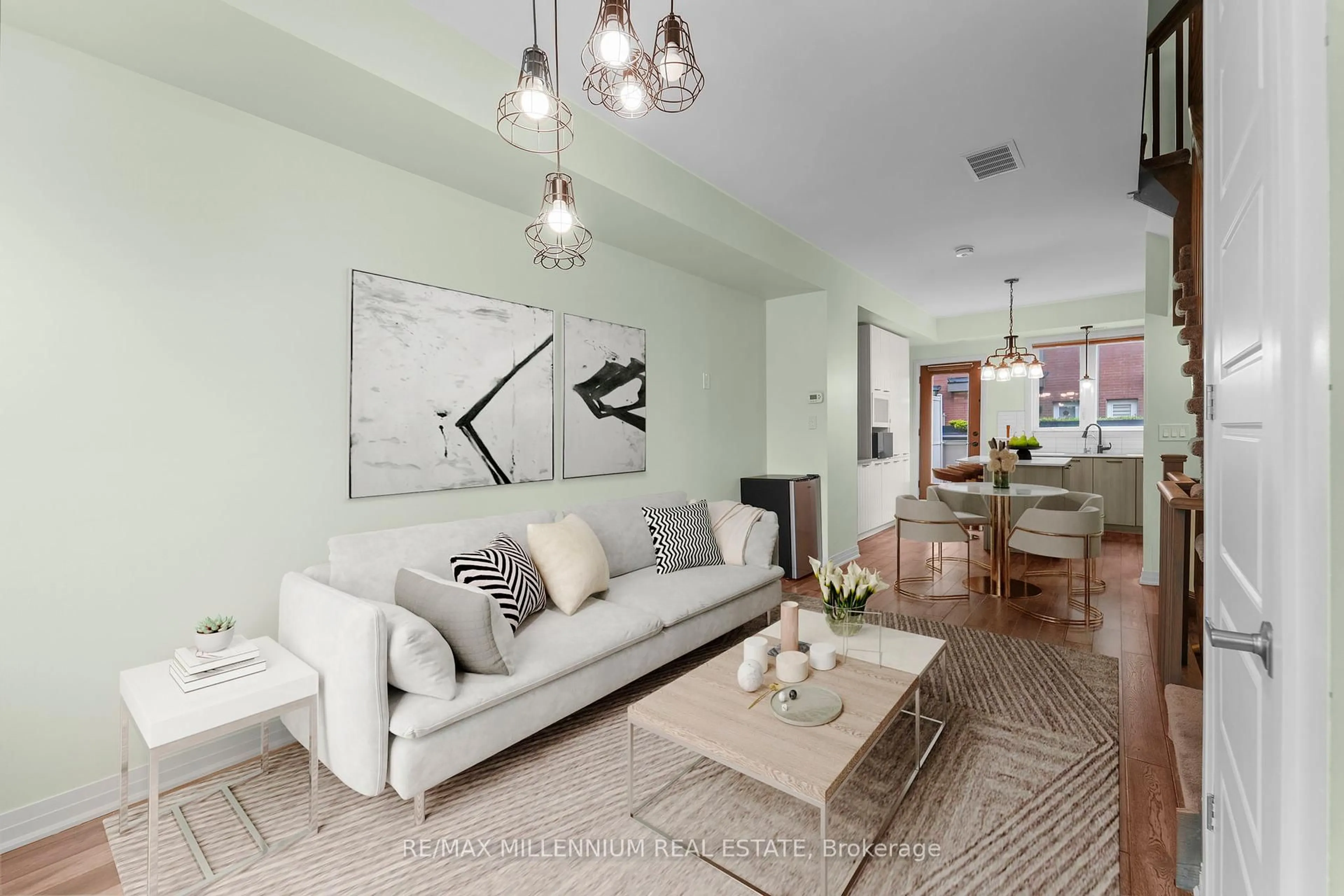 Living room with furniture, unknown for 46 Sarah Jackson Cres, Toronto Ontario M3K 2B8