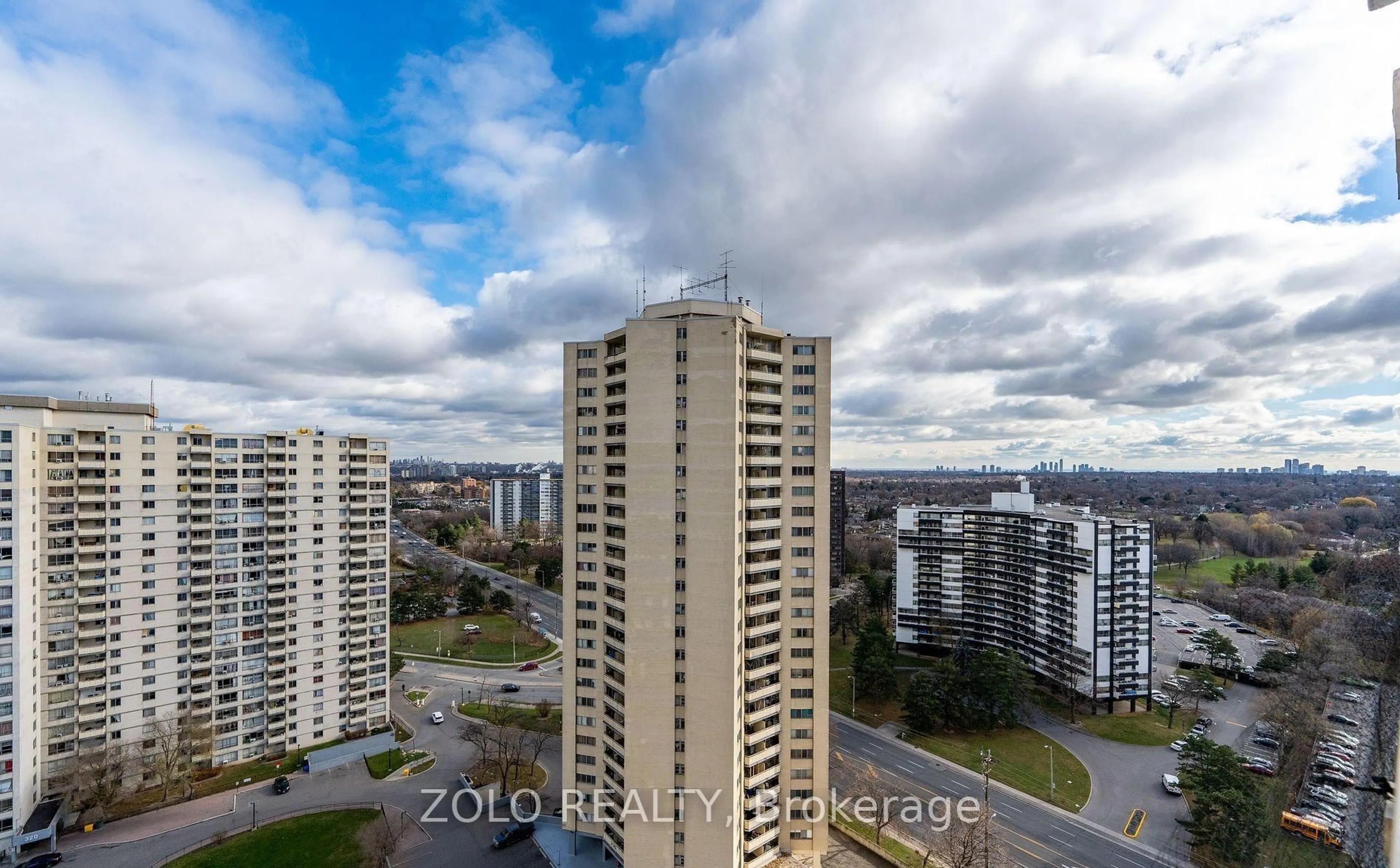 A pic from outside/outdoor area/front of a property/back of a property/a pic from drone, city buildings view from balcony for 340 Dixon Rd #803, Toronto Ontario M9R 1T1