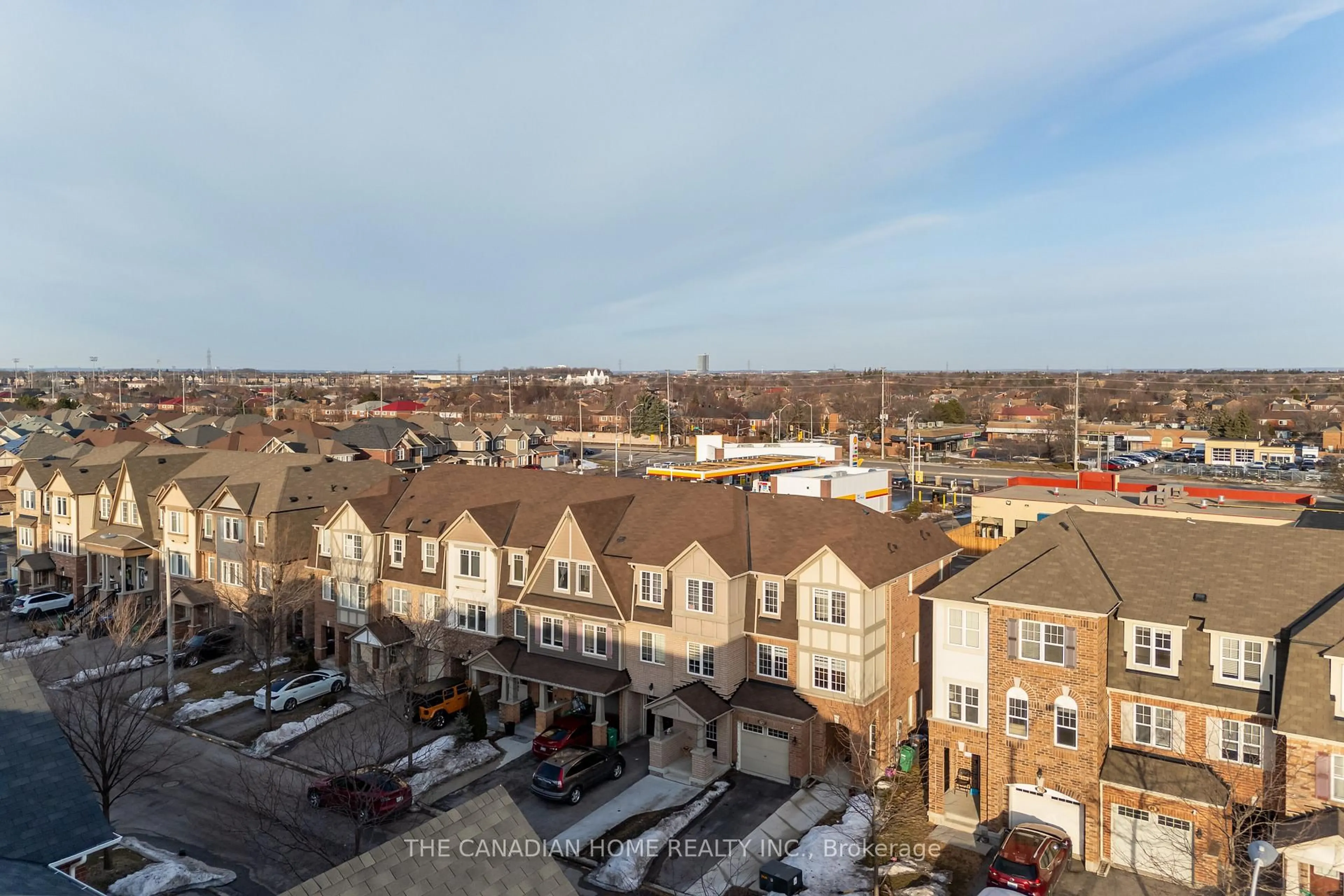 A pic from outside/outdoor area/front of a property/back of a property/a pic from drone, city buildings view from balcony for 72 Colonel Frank Ching Cres, Brampton Ontario L6Y 5W4
