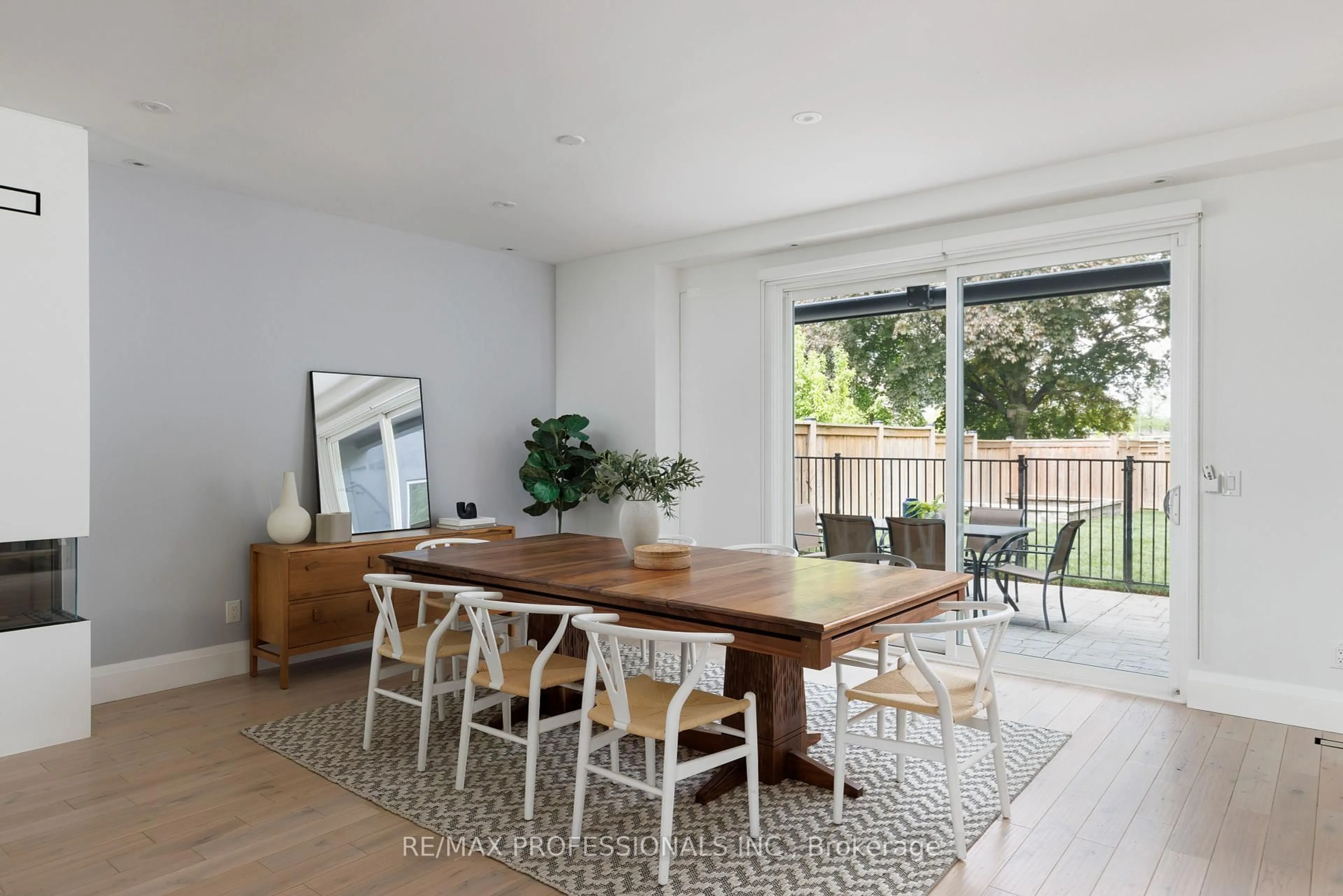 Dining room, wood/laminate floor for 60 Keane Ave, Toronto Ontario M9B 2C2