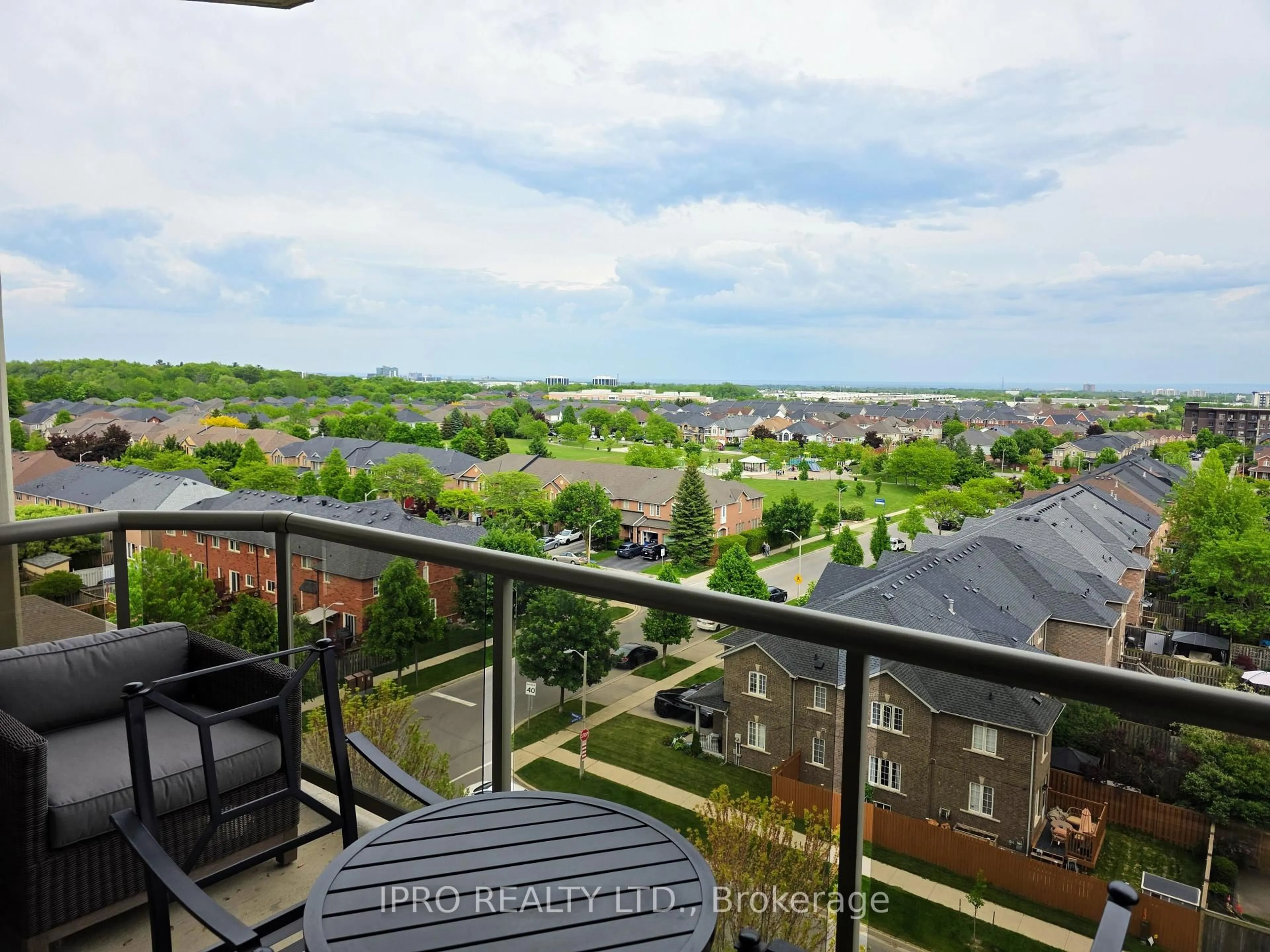 Balcony in the apartment, city buildings view from balcony for 1998 Ironstone Dr #713, Burlington Ontario L7L 7P7