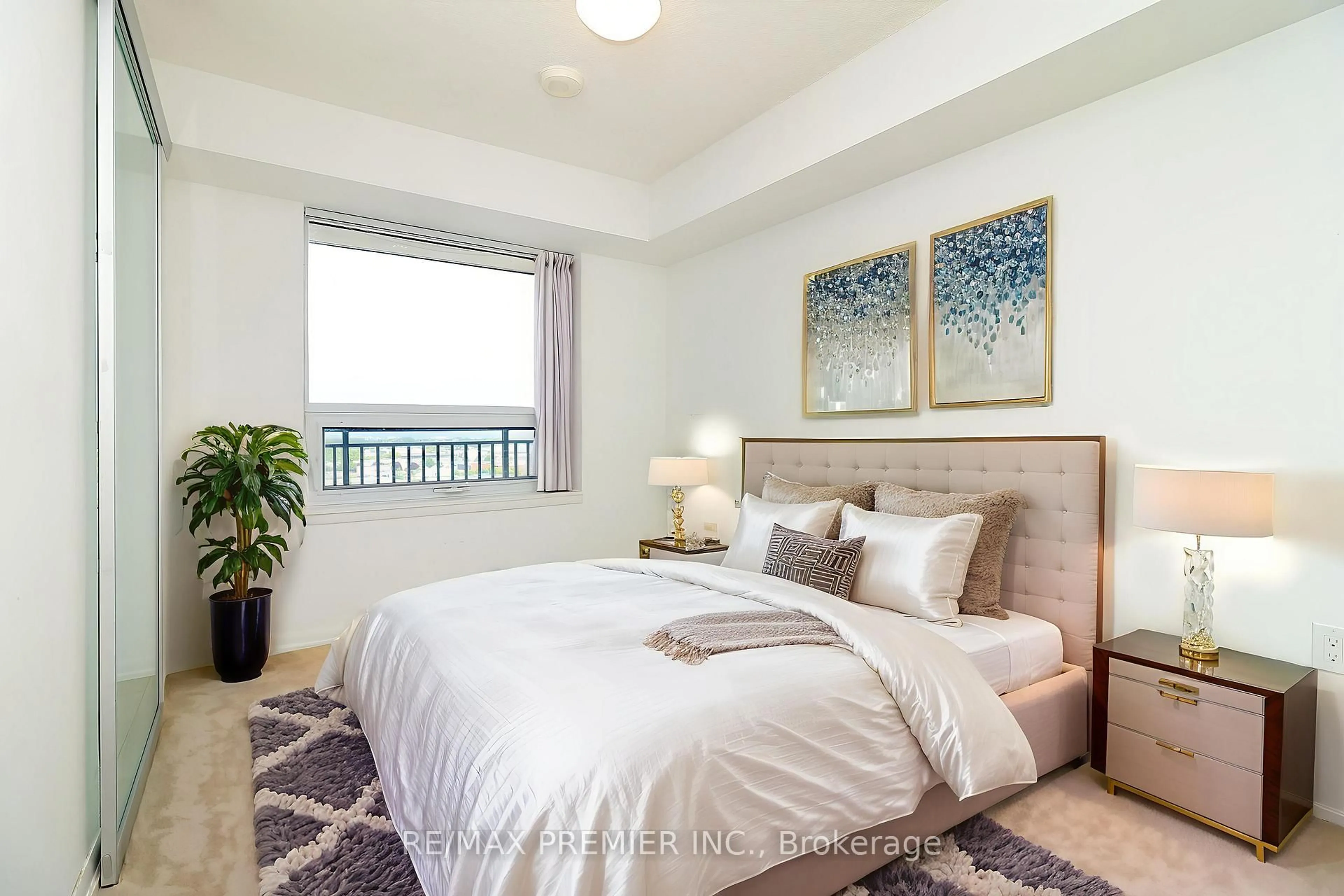 Bedroom with bed, unknown for 3091 Dufferin St #1303, Toronto Ontario M6A 0C4