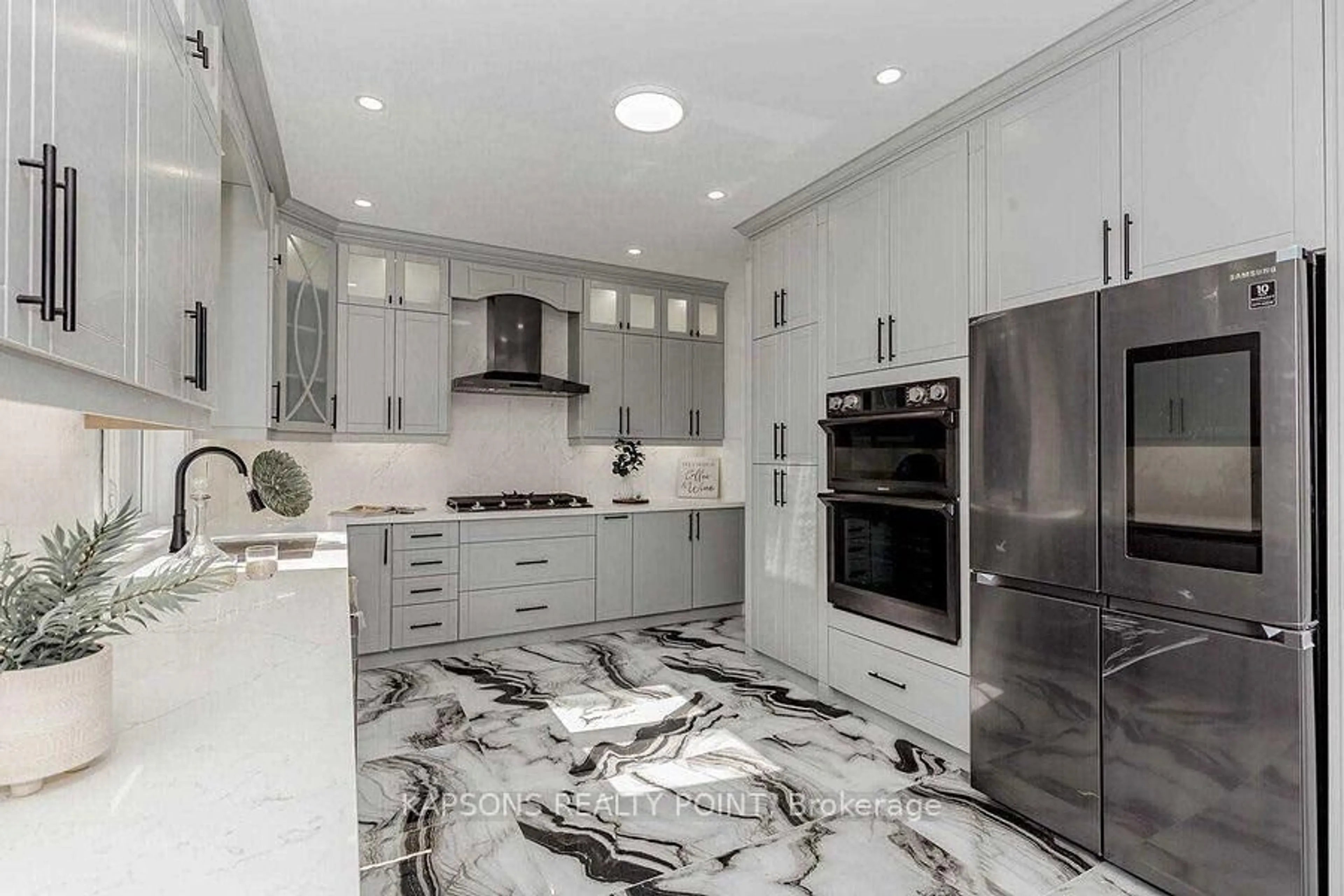 Contemporary kitchen, ceramic/tile floor for 137 Mcmurchy Ave, Brampton Ontario L6Y 1Z1