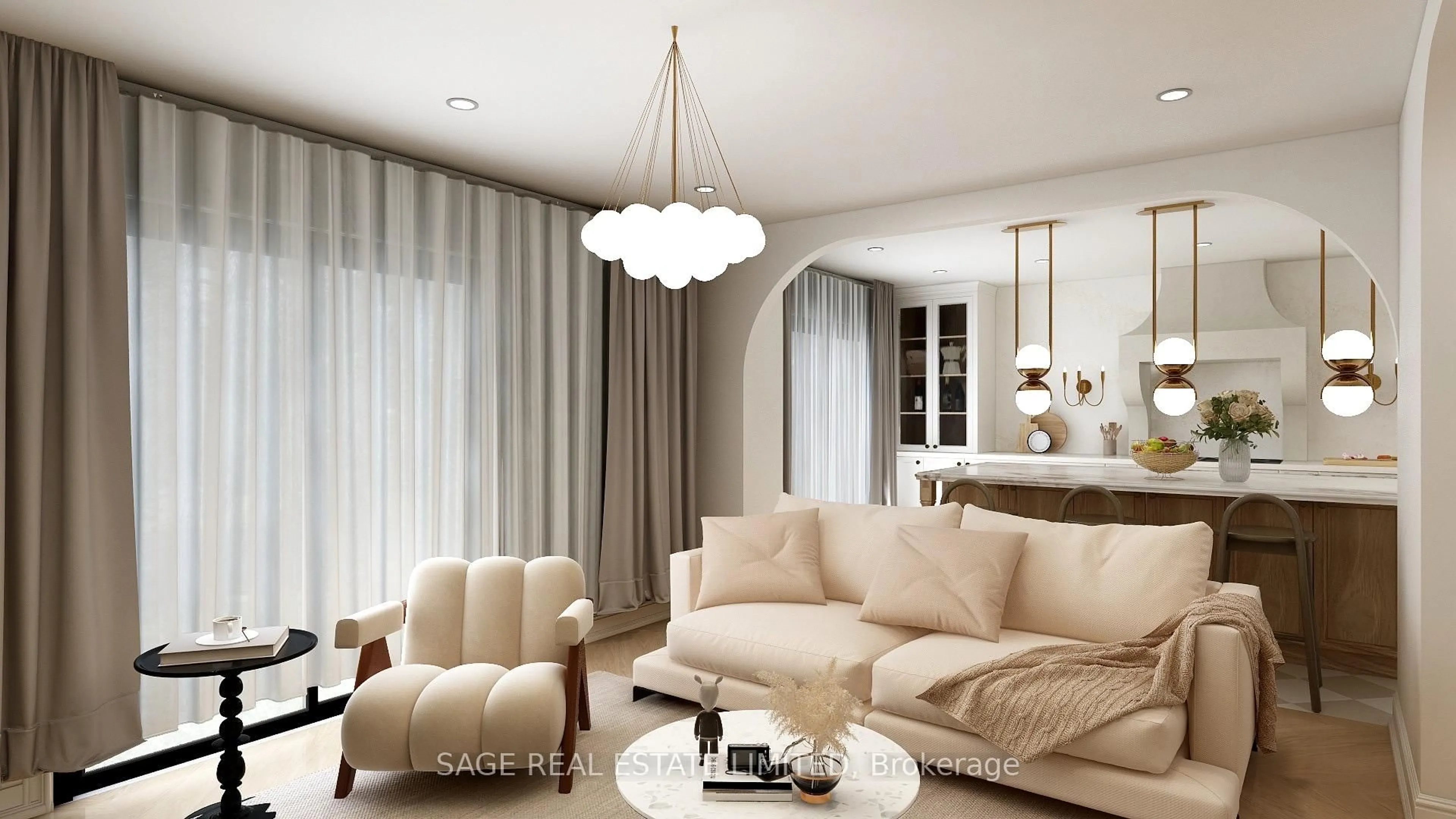 Living room with furniture, unknown for 1 Goa Crt, Toronto Ontario M8W 4Y2