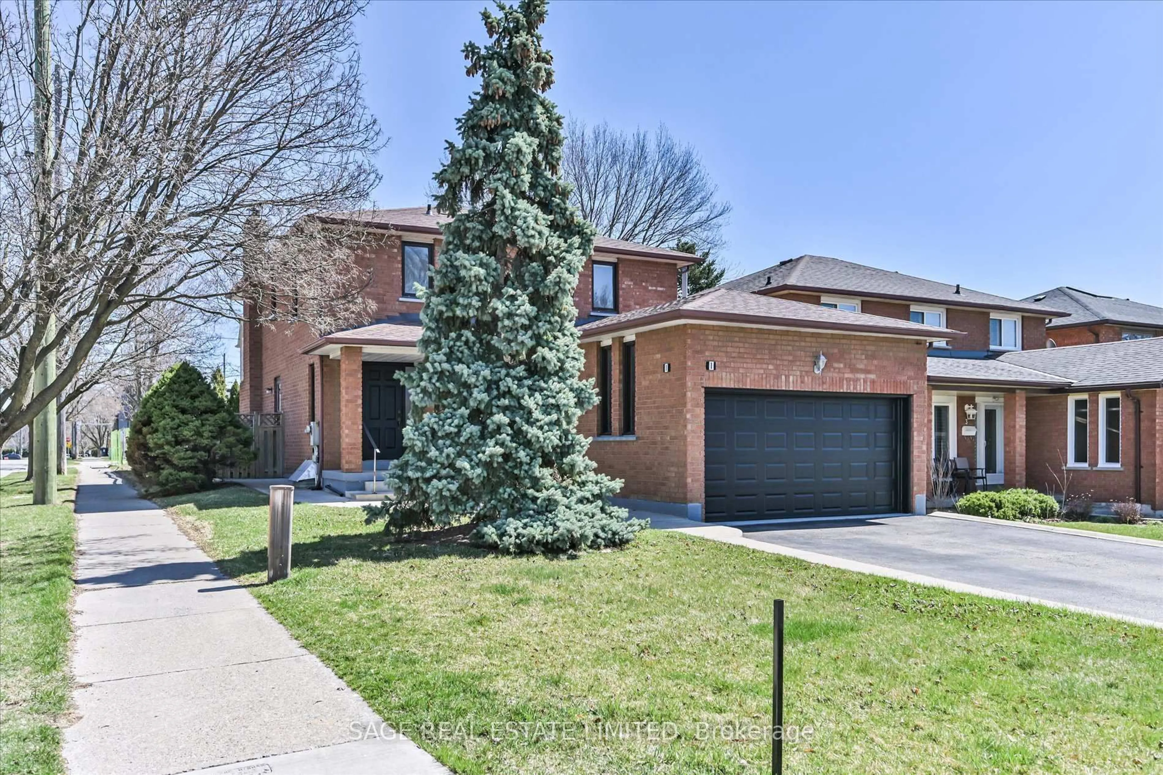 Home with brick exterior material, street for 1 Goa Crt, Toronto Ontario M8W 4Y2