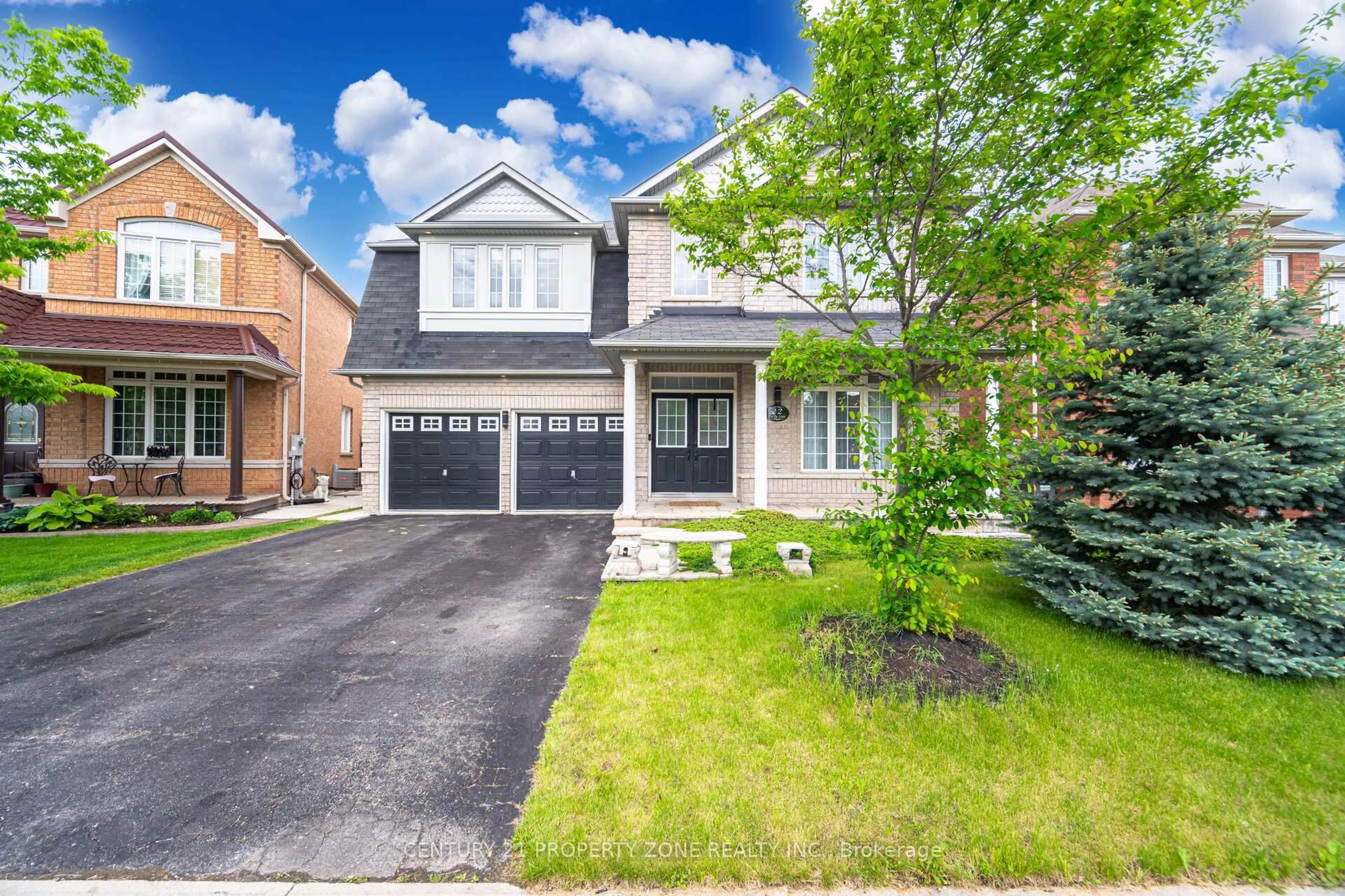 Home with brick exterior material, street for 22 Lucky Lane, Brampton Ontario L6R 3M3