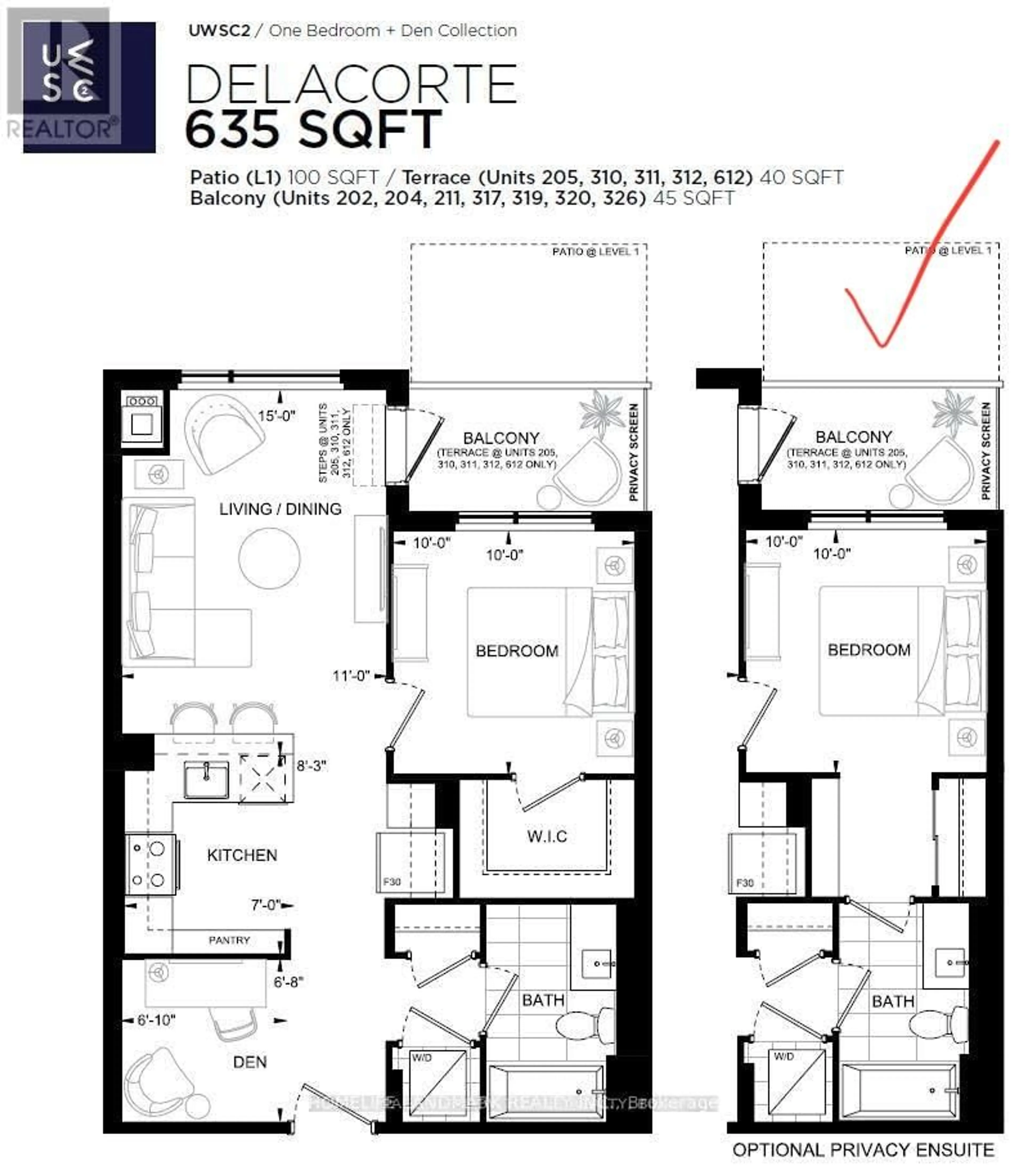 Floor plan for 3220 William Coltson Ave #511, Oakville Ontario L6H 7W6