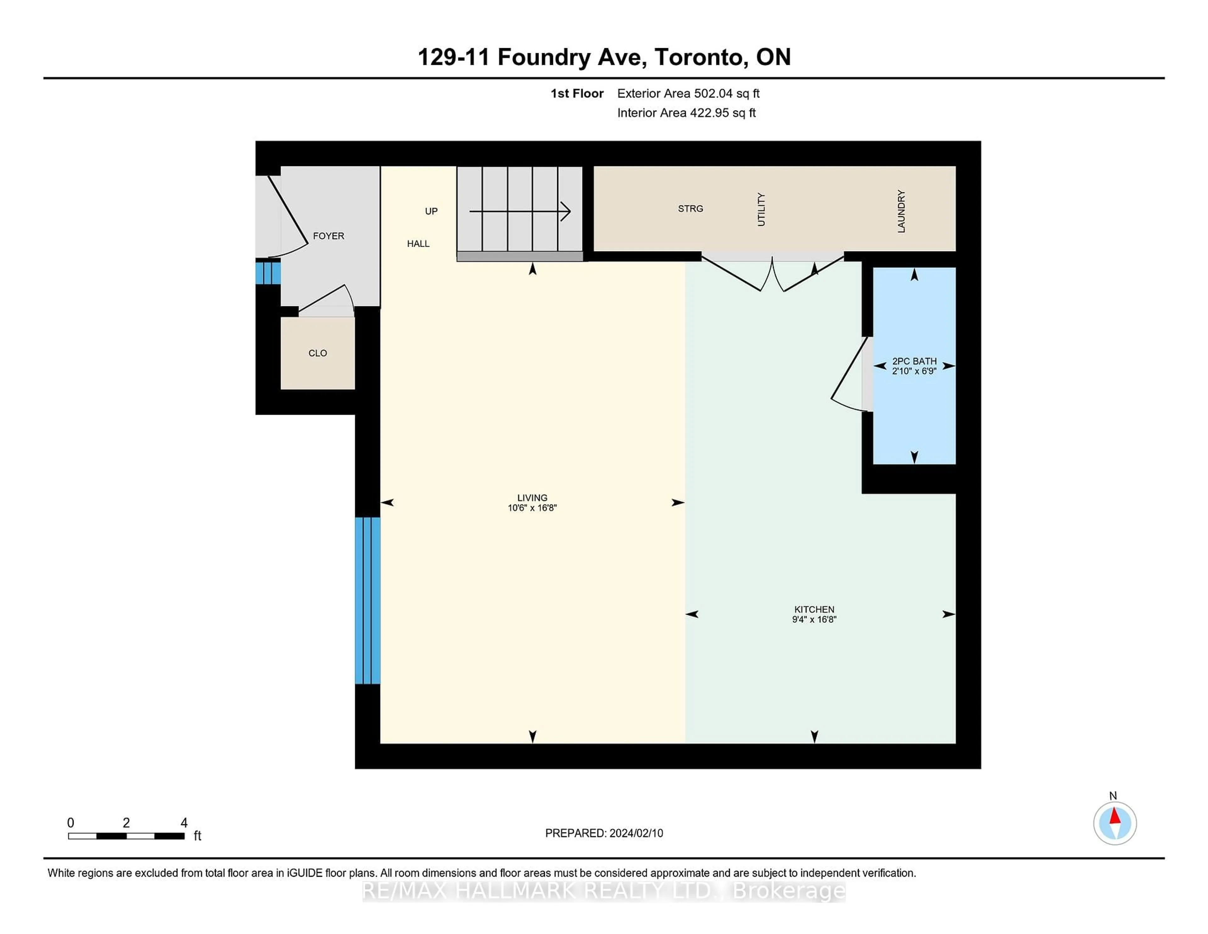 Floor plan for 11 Foundry Ave #129, Toronto Ontario M6H 0B7