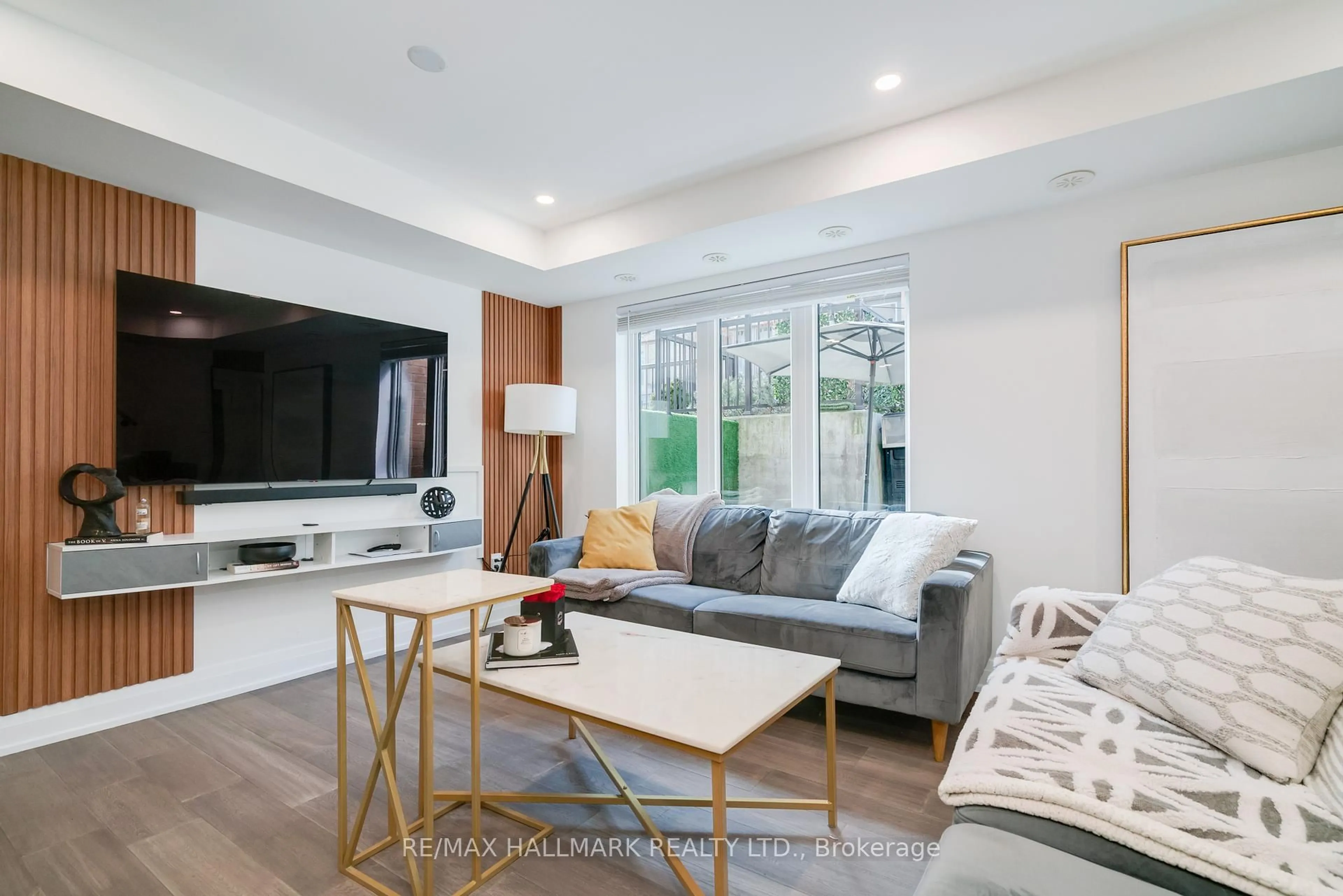 Living room with furniture, unknown for 11 Foundry Ave #129, Toronto Ontario M6H 0B7