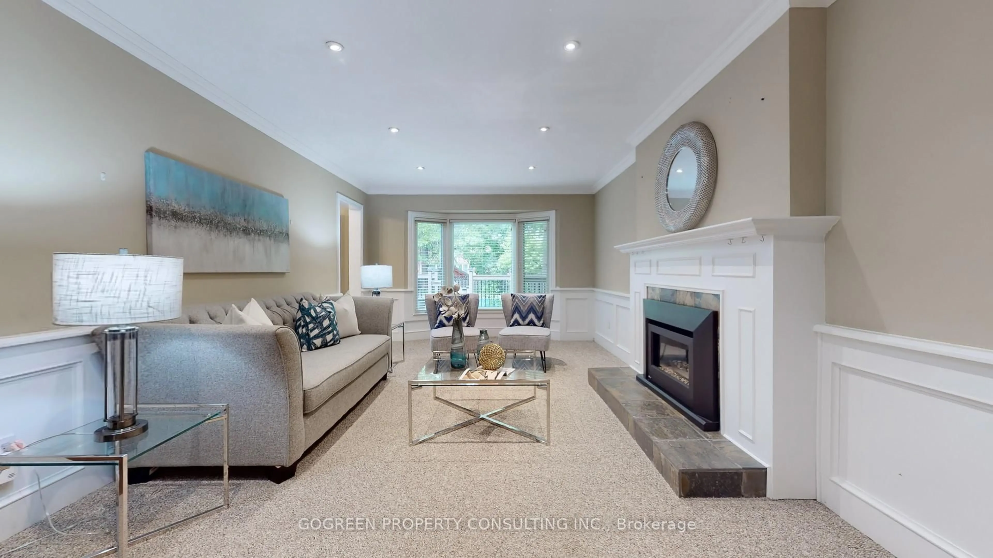 Living room with furniture, ceramic/tile floor for 1469 Livery Lane, Oakville Ontario L6M 2Y8