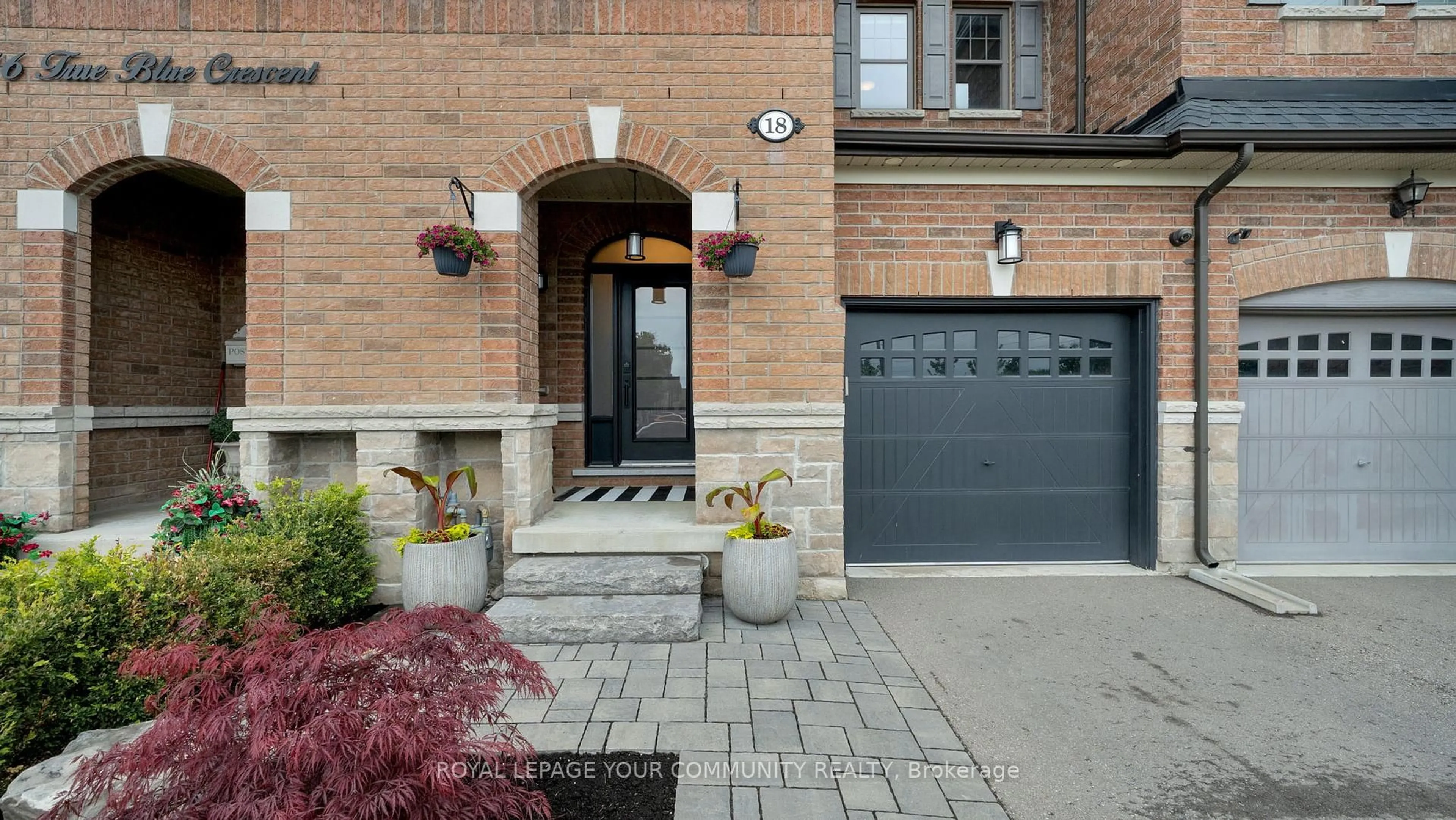 Home with brick exterior material, street for 18 True Blue Cres, Caledon Ontario L7E 4K6