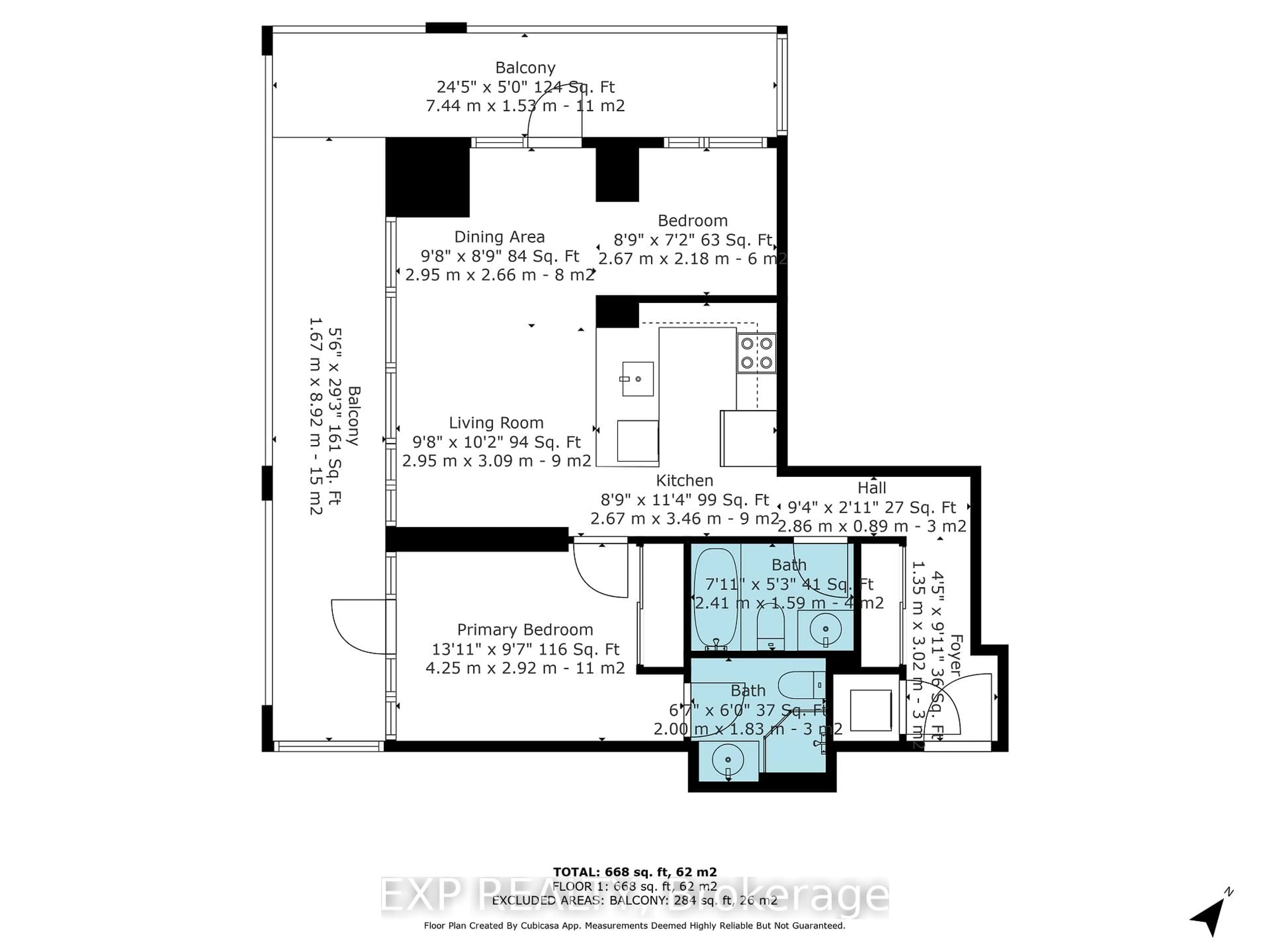 Floor plan for 360 Square One Dr #306, Mississauga Ontario L5B 0G7