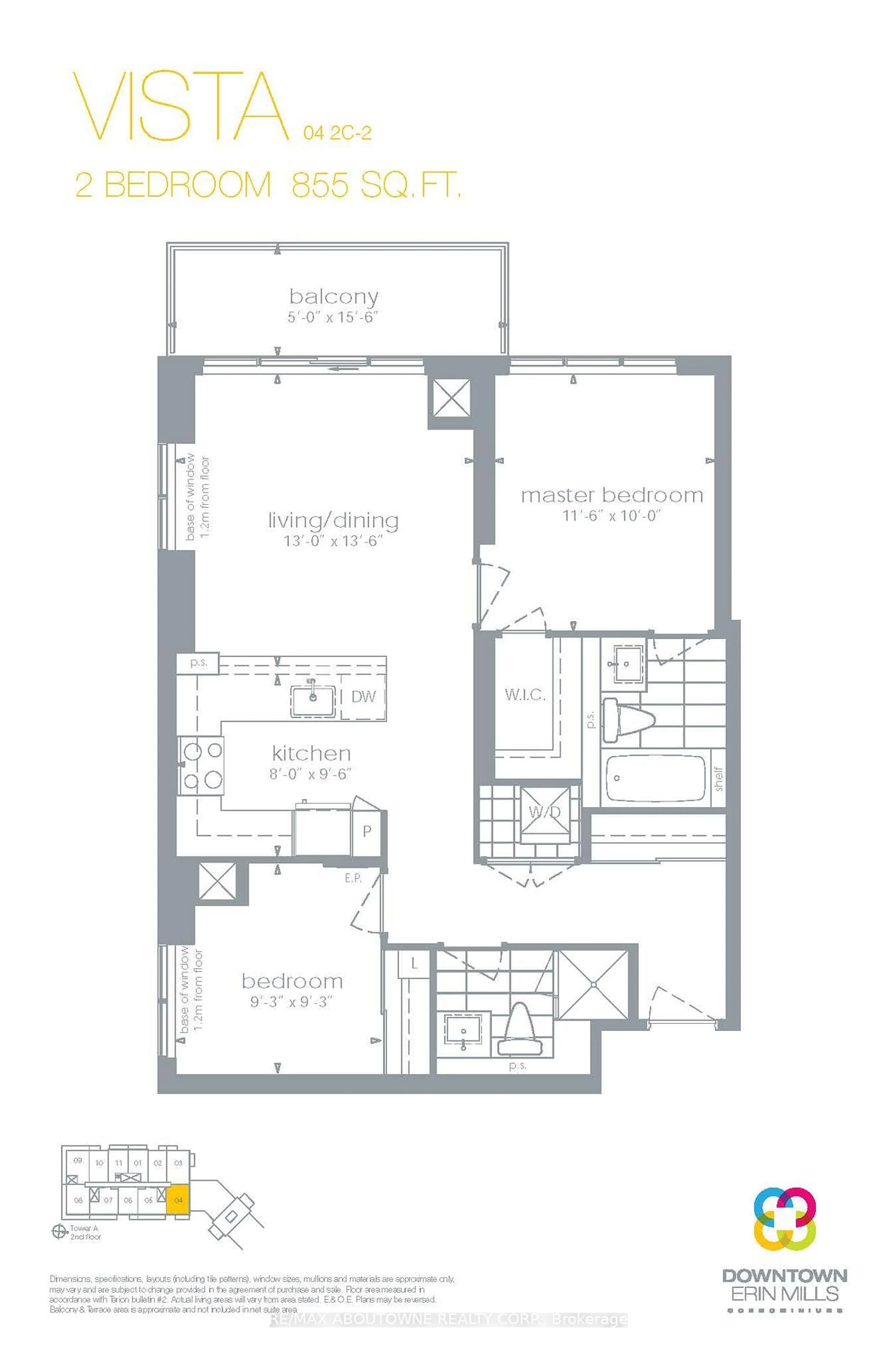 Floor plan for 4633 Glen Erin Dr #704, Mississauga Ontario L5M 7E1