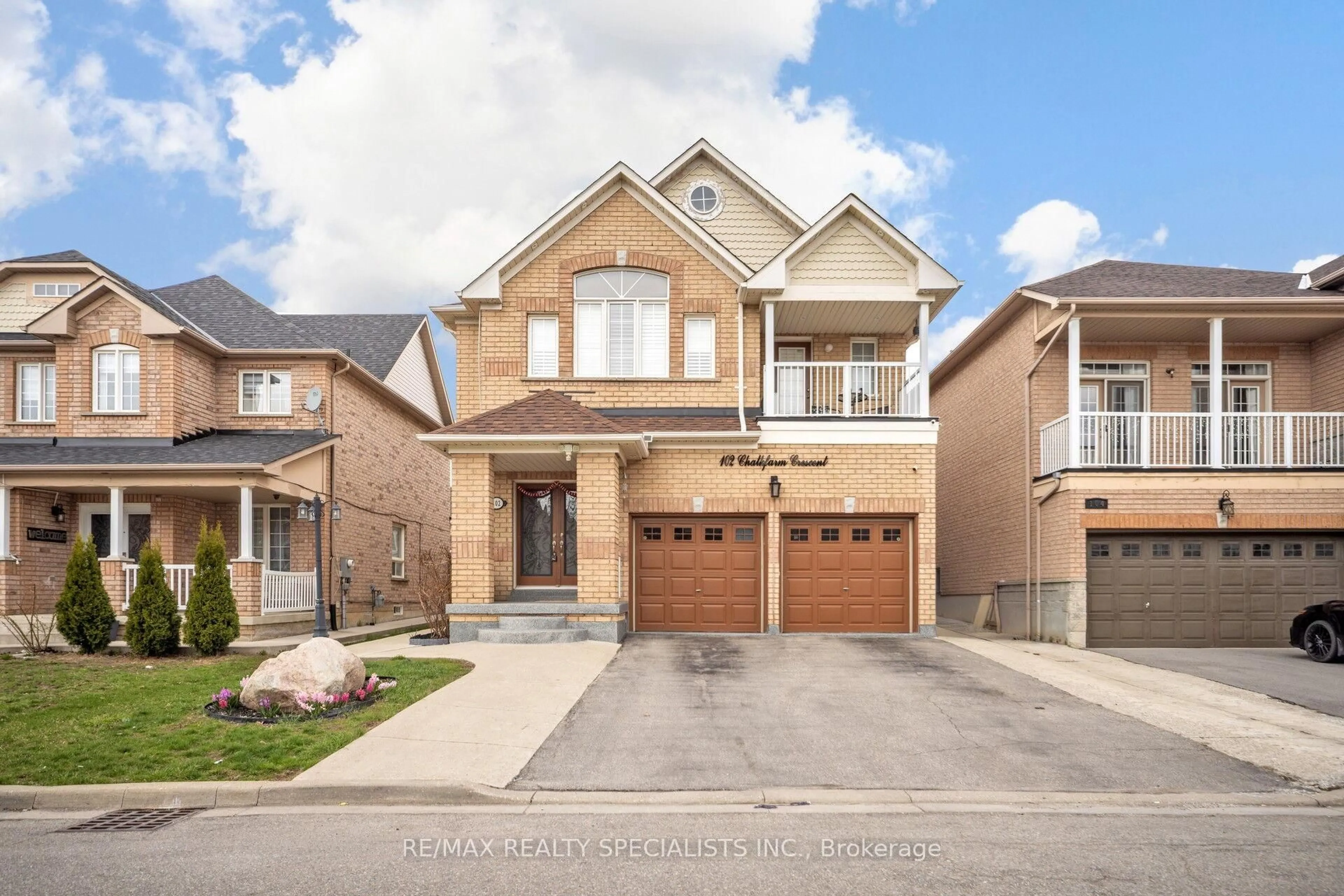 Home with brick exterior material, street for 102 Chalkfarm Cres, Brampton Ontario L7A 3V9