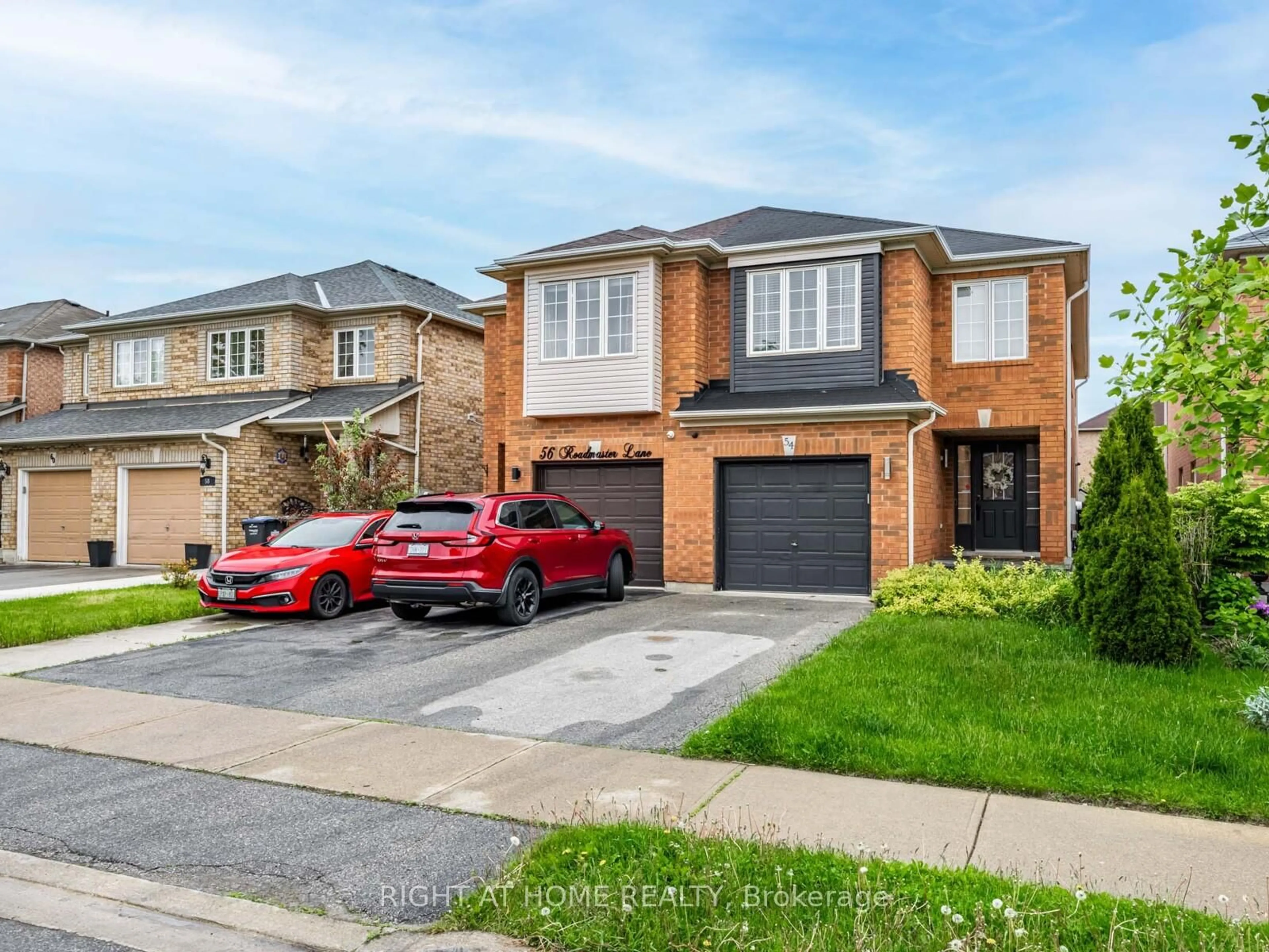 Home with brick exterior material, street for 54 Roadmaster Lane, Brampton Ontario L7A 3A7