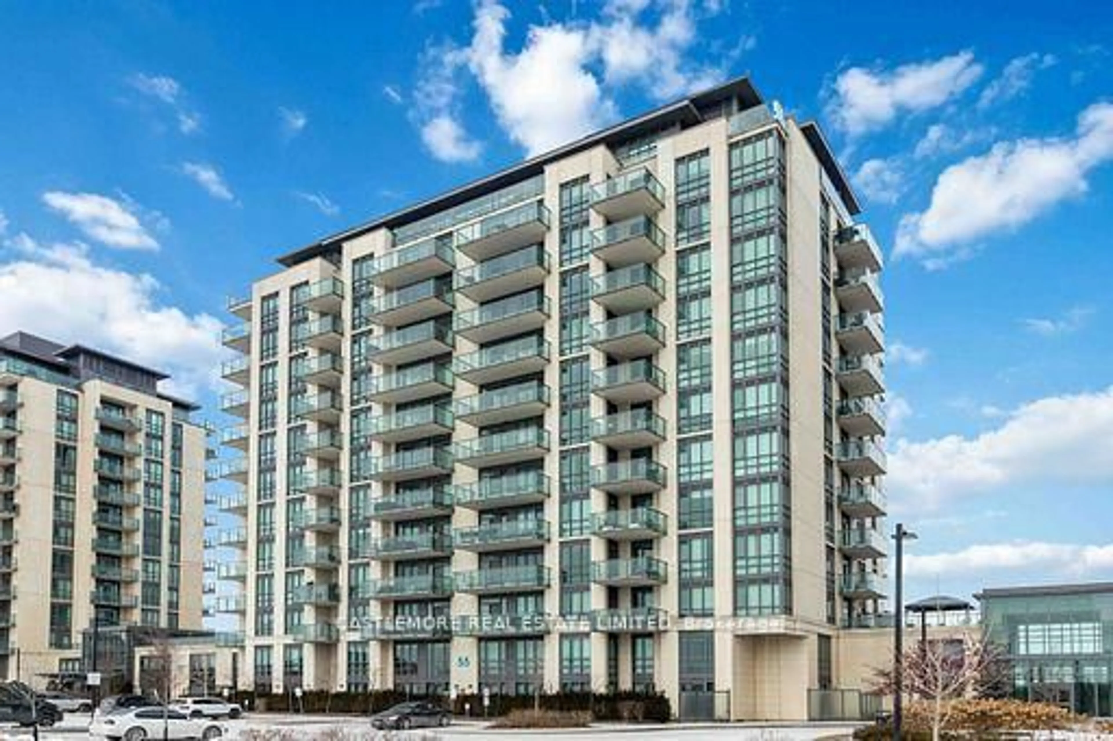 A pic from outside/outdoor area/front of a property/back of a property/a pic from drone, building for 55 Yorkland Blvd #204, Brampton Ontario L6P 4K9