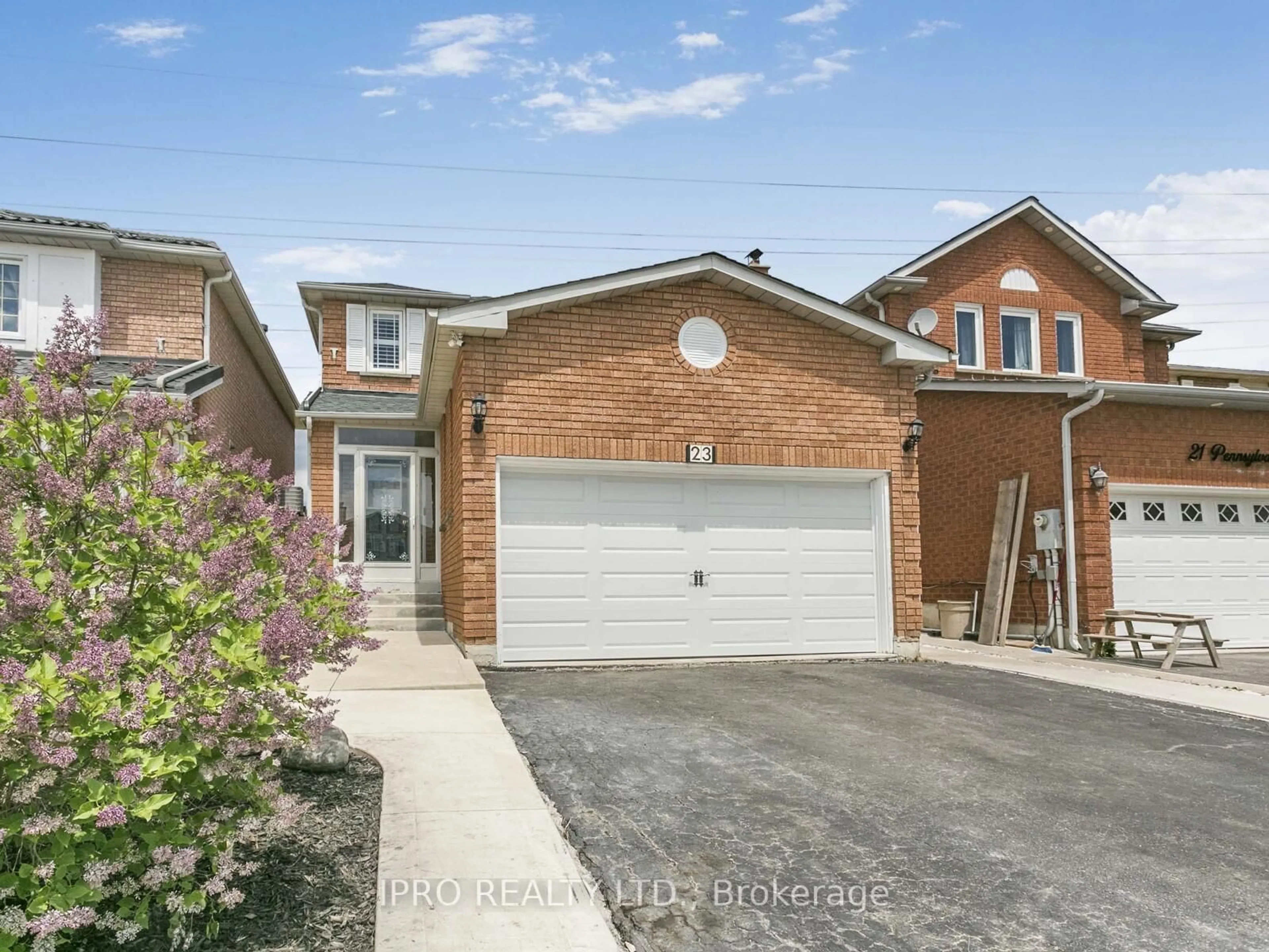 Home with brick exterior material, street for 23 Pennsylvania Ave, Brampton Ontario L6Y 4N8