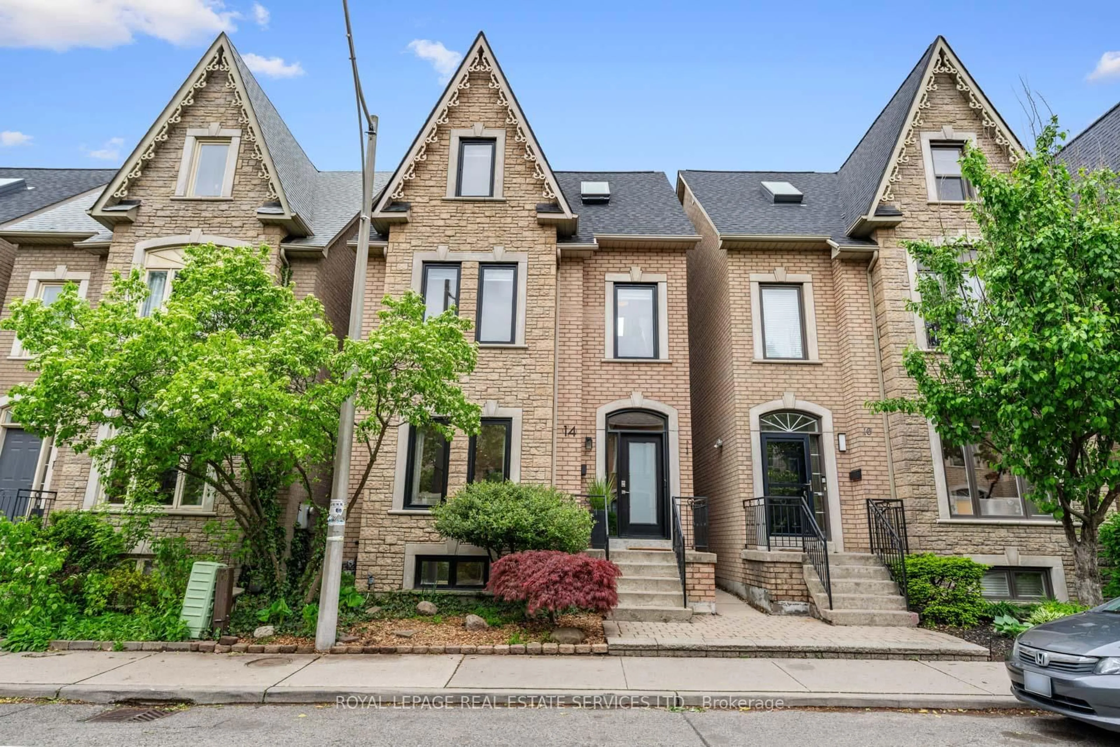 Home with brick exterior material, street for 14 Lukow Terr, Toronto Ontario M6R 3B8