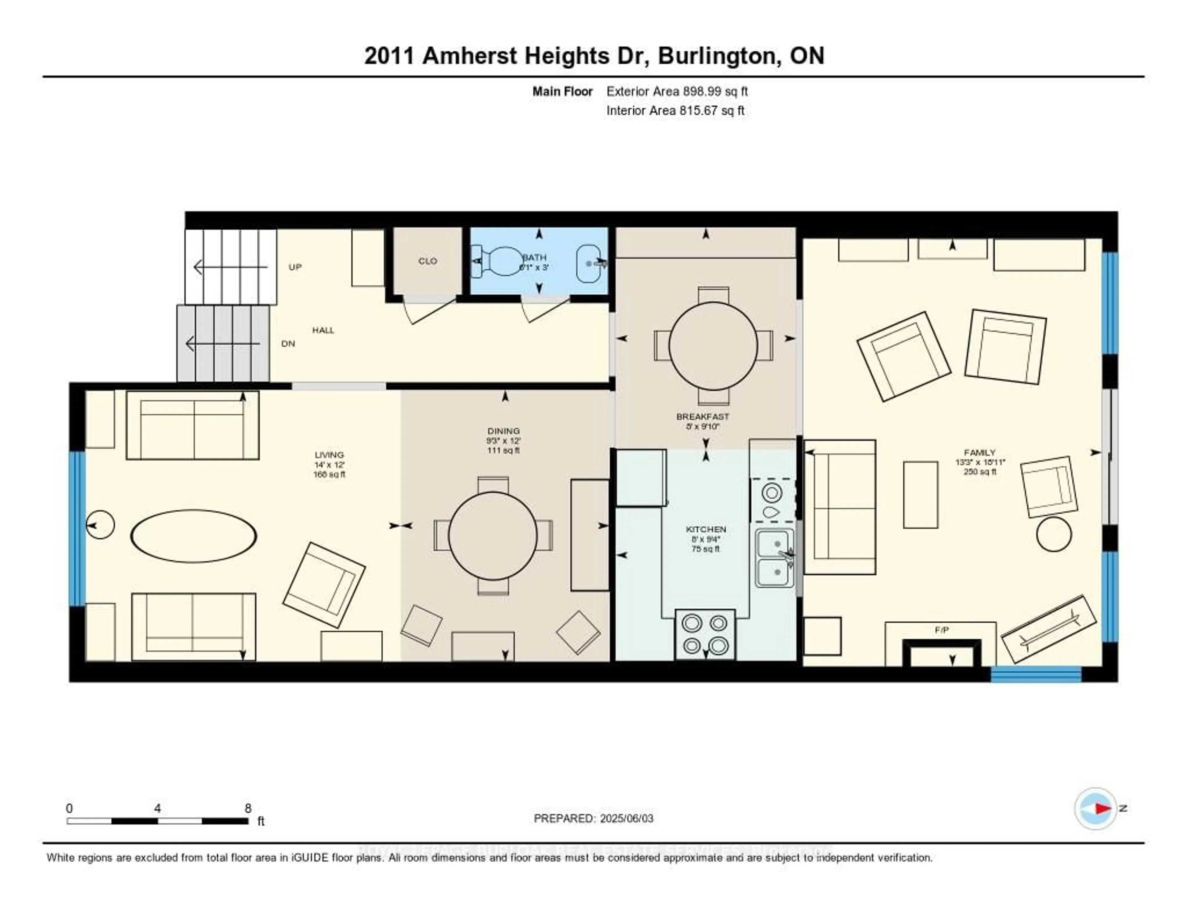 Floor plan for 2011 Amherst Dr, Burlington Ontario L7P 3R3