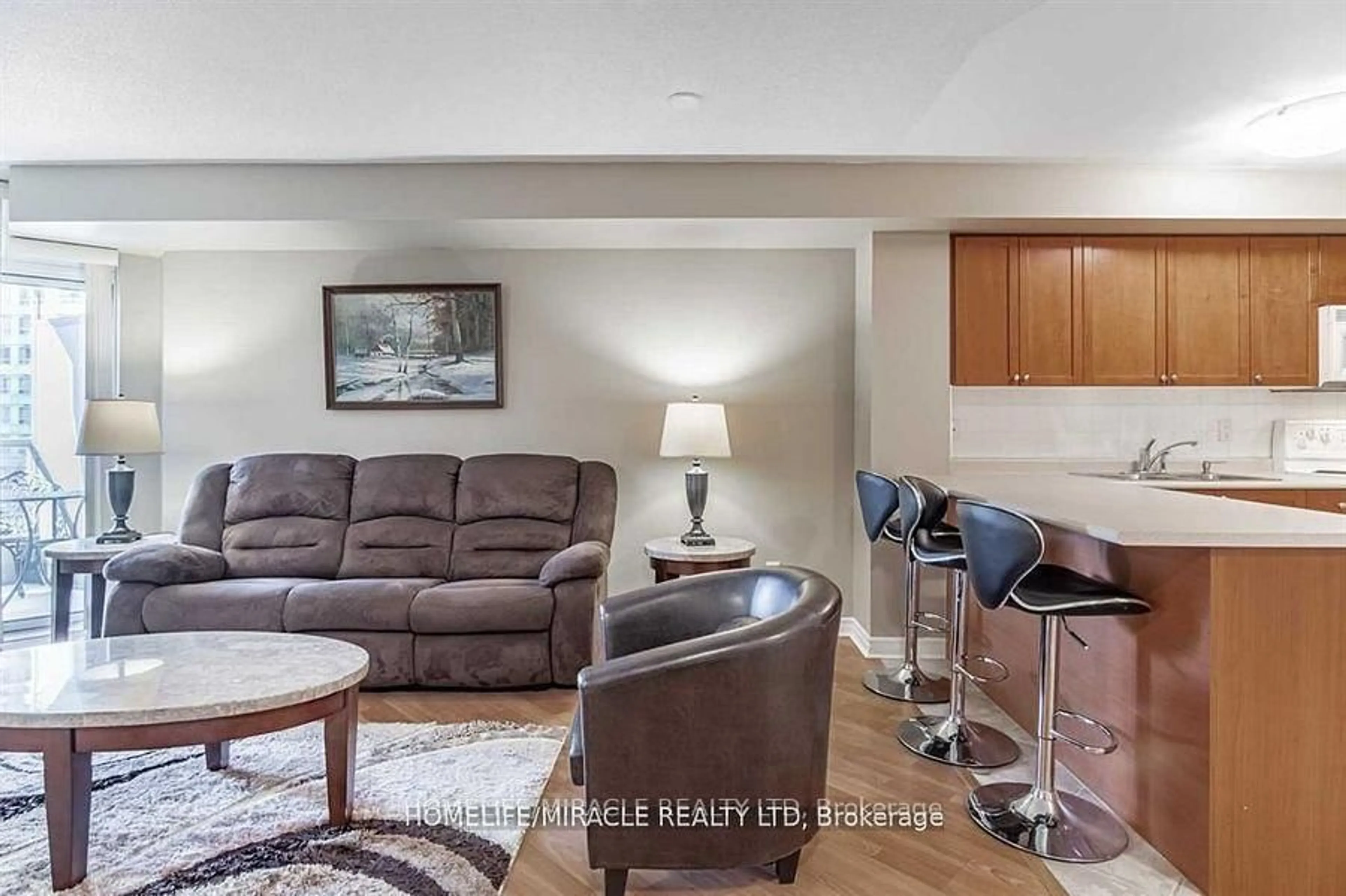 Living room with furniture, unknown for 3880 Duke Of York Blvd #1401, Mississauga Ontario L5B 4M7