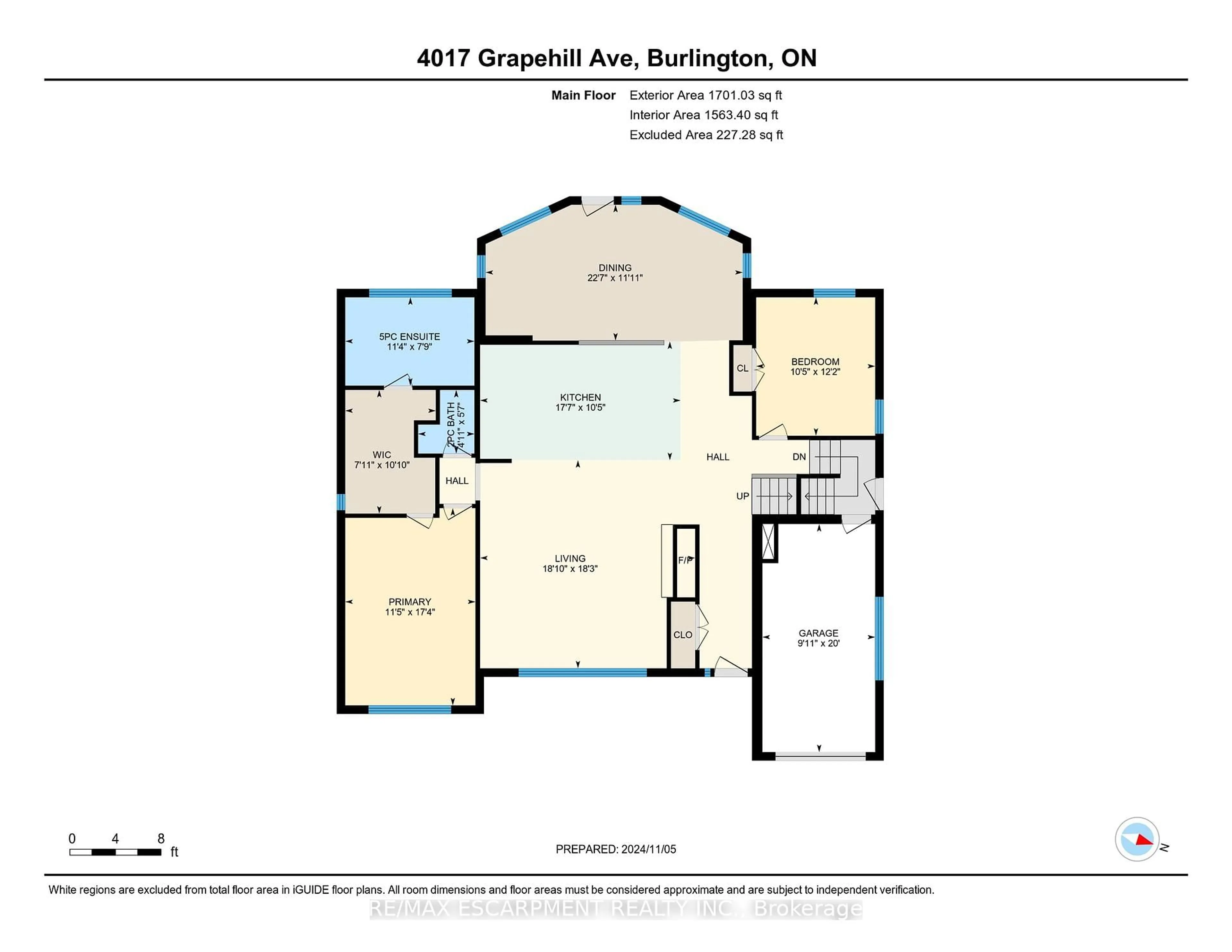 Floor plan for 4017 Grapehill Ave, Burlington Ontario L7L 1R1