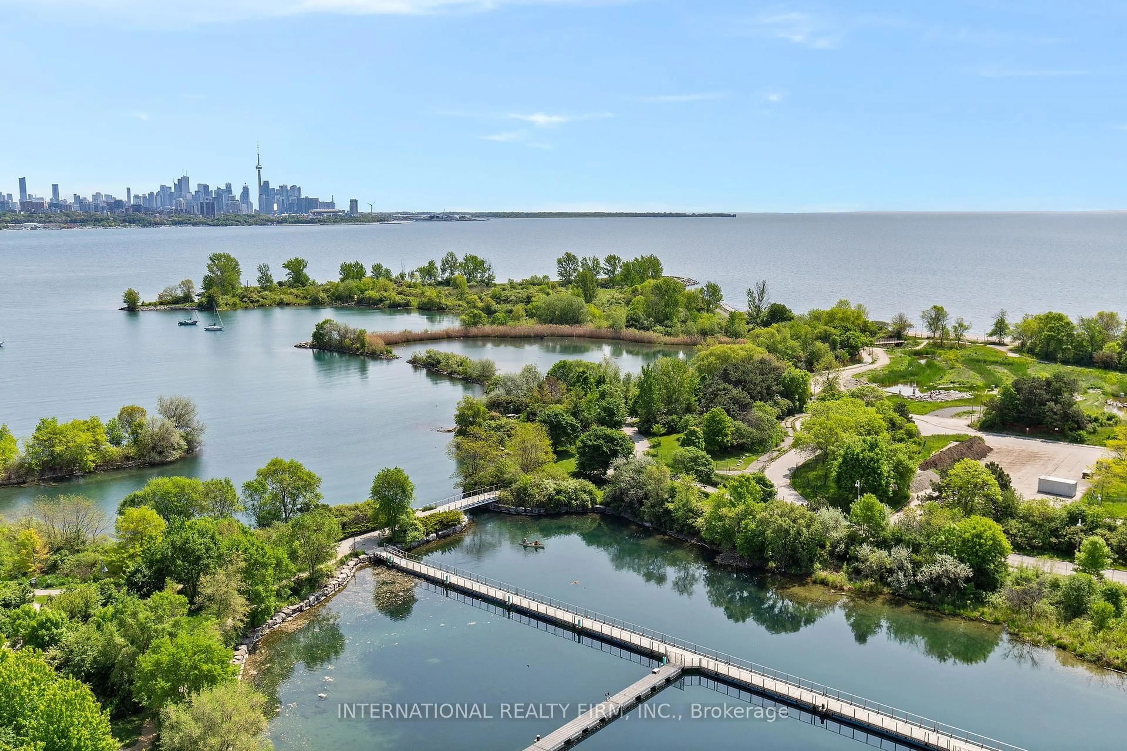 A pic from outside/outdoor area/front of a property/back of a property/a pic from drone, water/lake/river/ocean view for 20 Shore Breeze Dr #1409, Toronto Ontario M8V 0C7