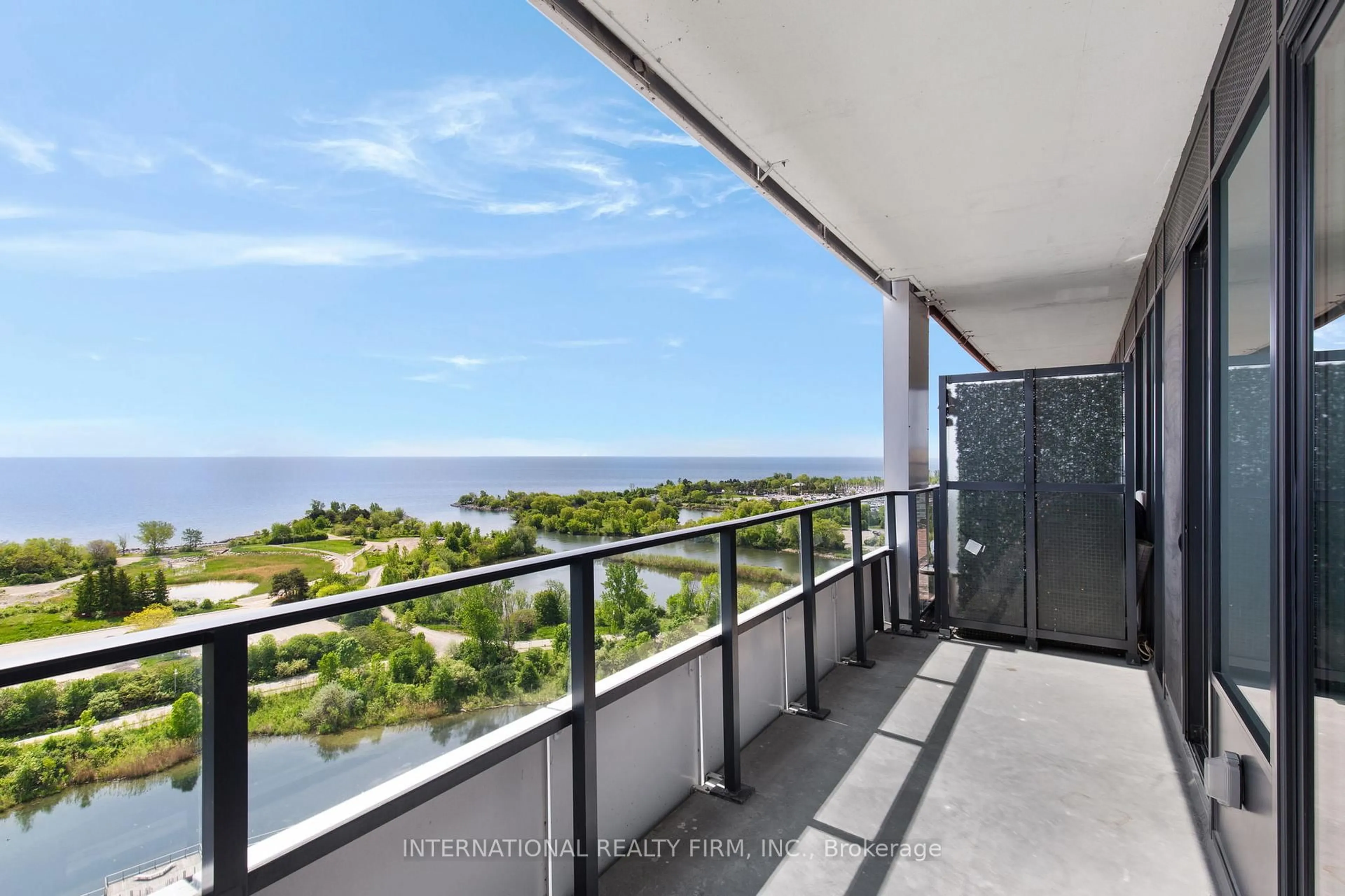 Balcony in the apartment, water/lake/river/ocean view for 20 Shore Breeze Dr #1409, Toronto Ontario M8V 0C7