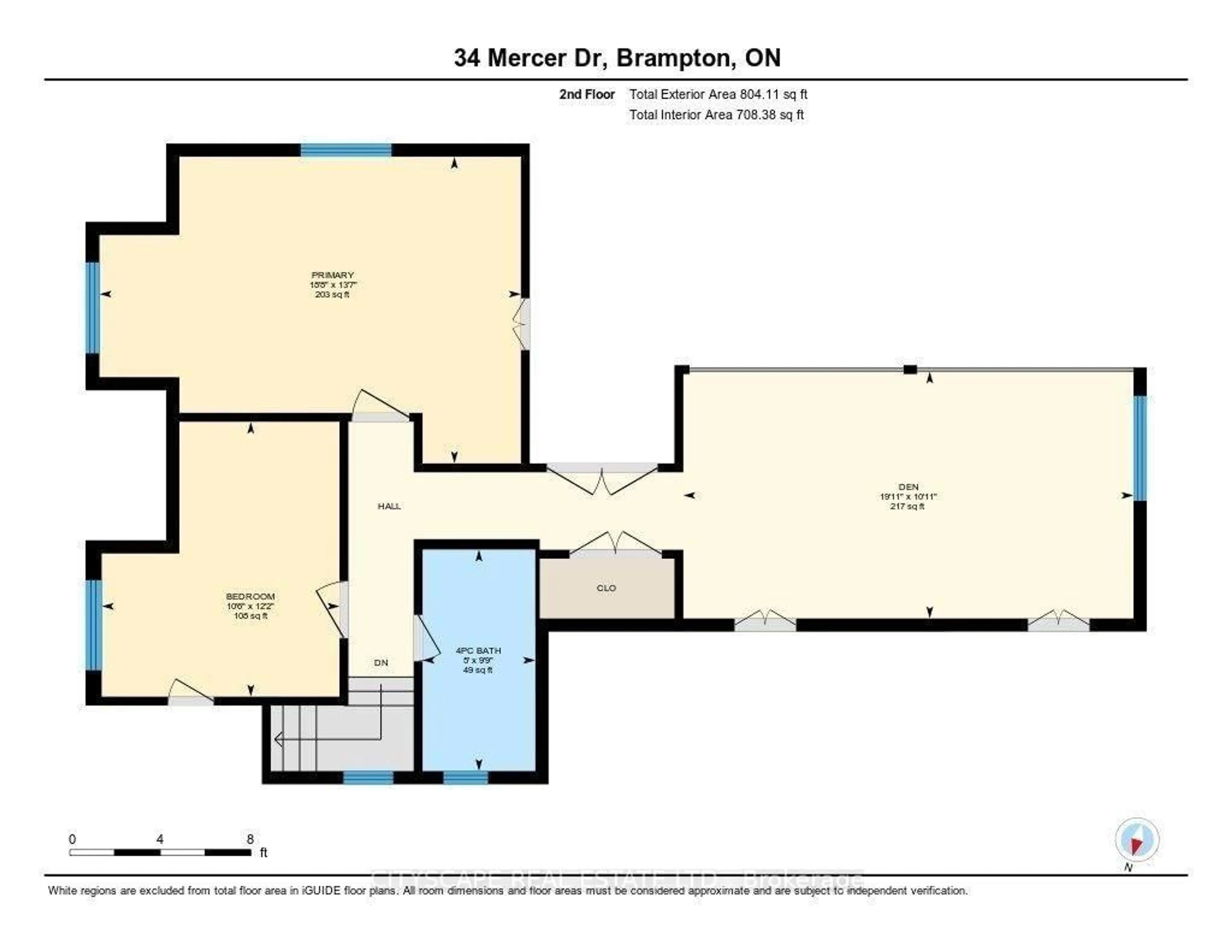 Floor plan for 34 Mercer Dr, Brampton Ontario L6X 1B4