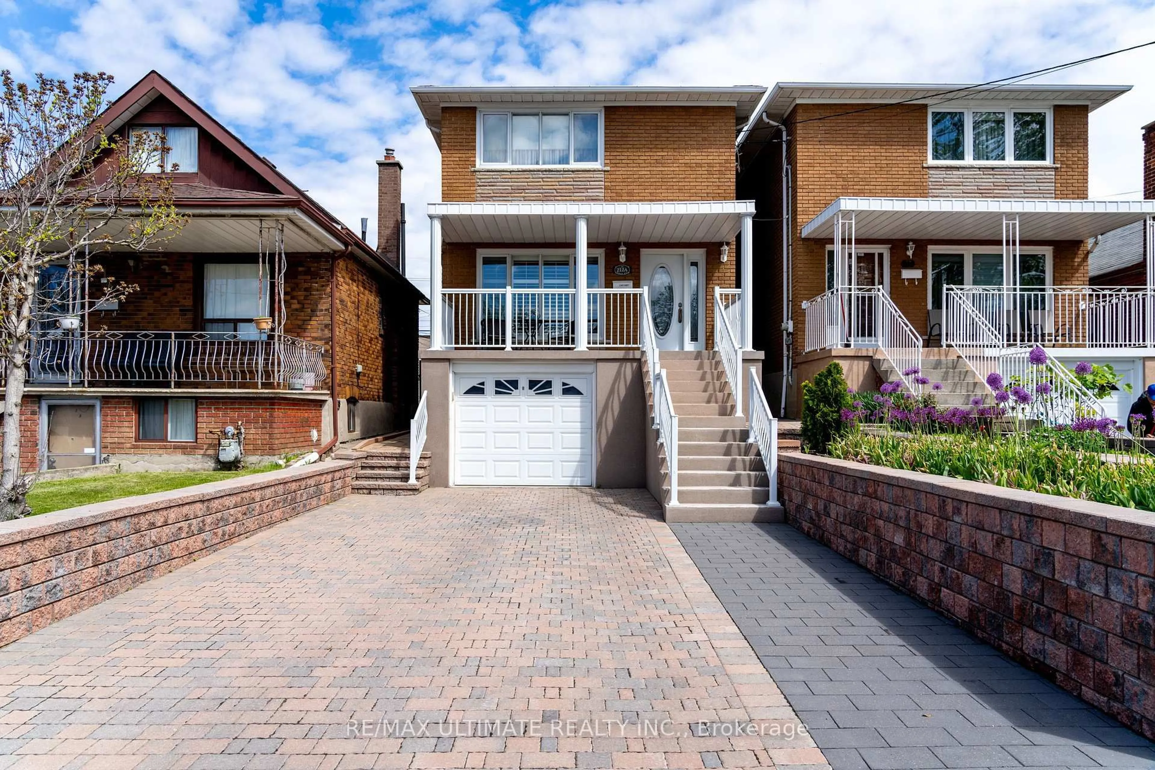 Home with brick exterior material, street for 212A Schell Ave, Toronto Ontario M6E 2T2