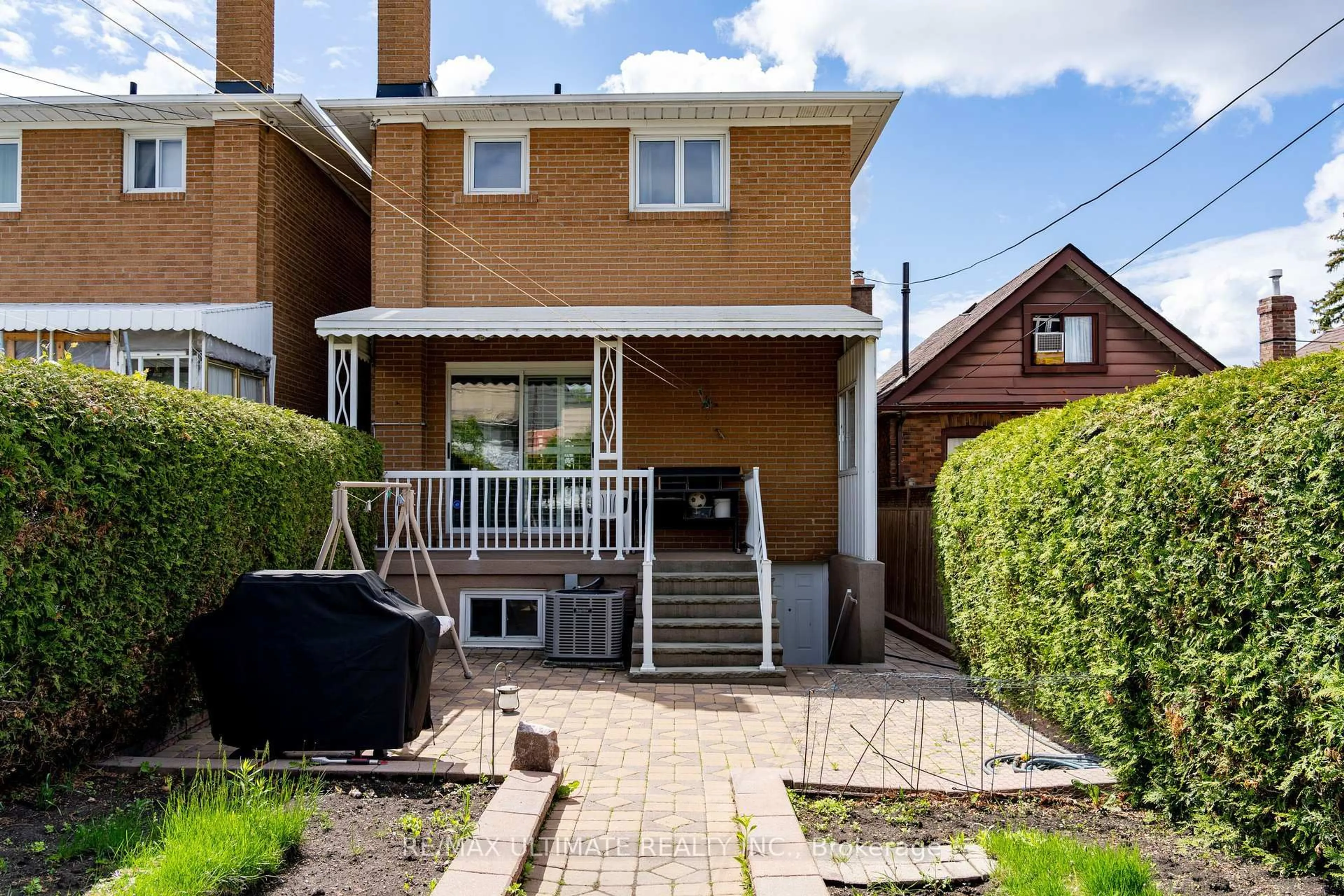 Home with brick exterior material, street for 212A Schell Ave, Toronto Ontario M6E 2T2