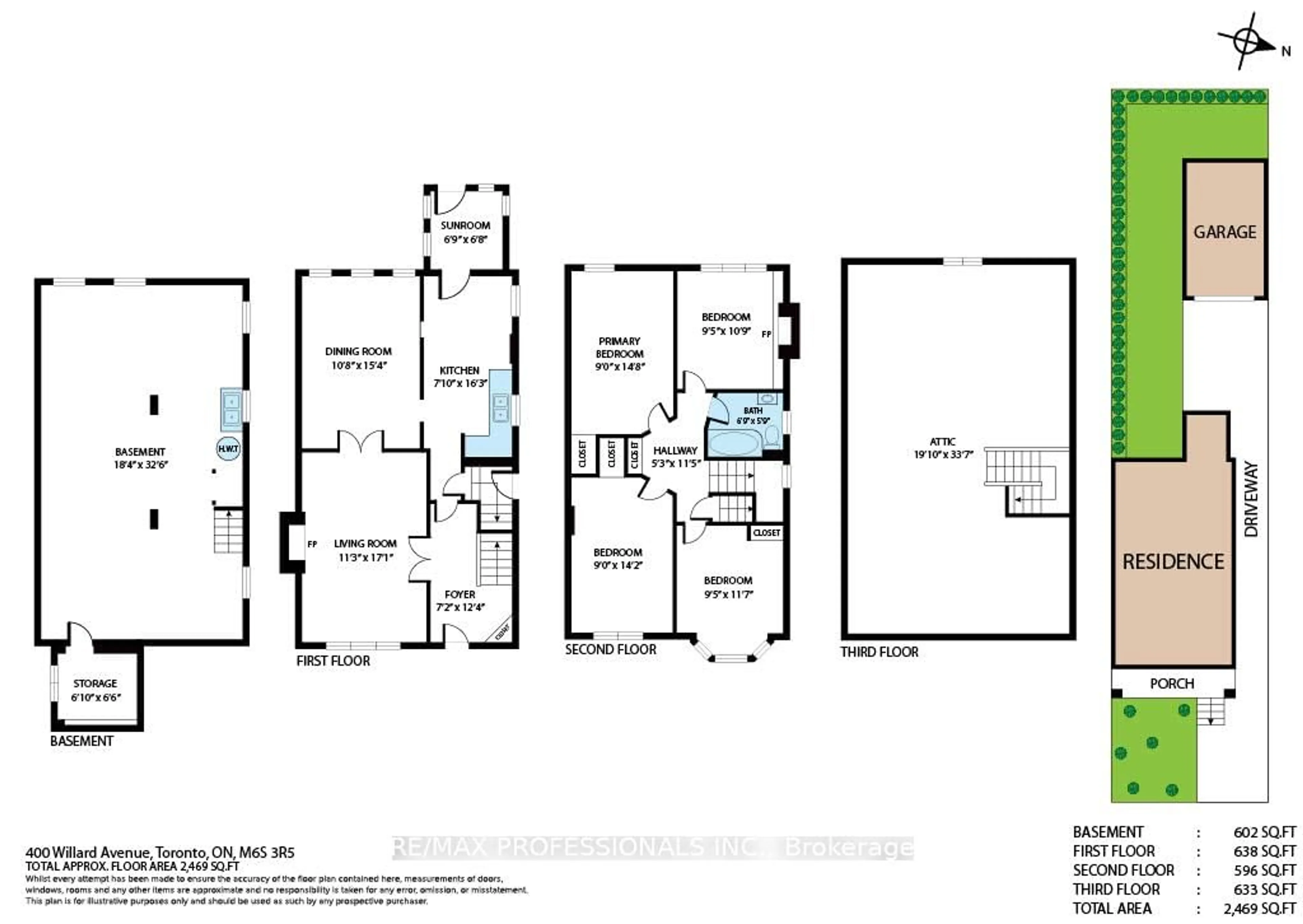 Floor plan for 400 Willard Ave, Toronto Ontario M6S 3R5