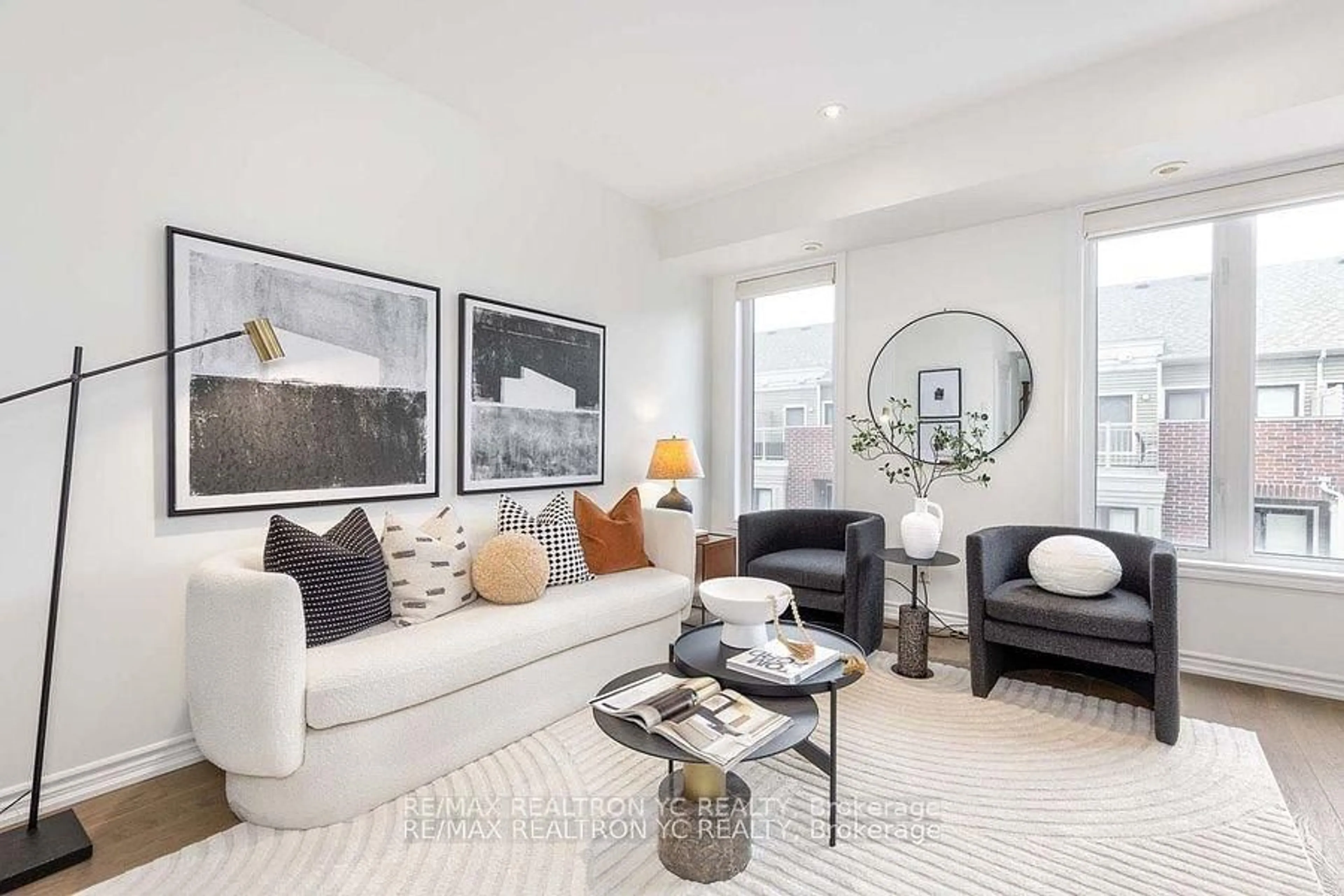 Living room with furniture, unknown for 125 Long Branch Ave #11, Toronto Ontario M8W 0A9