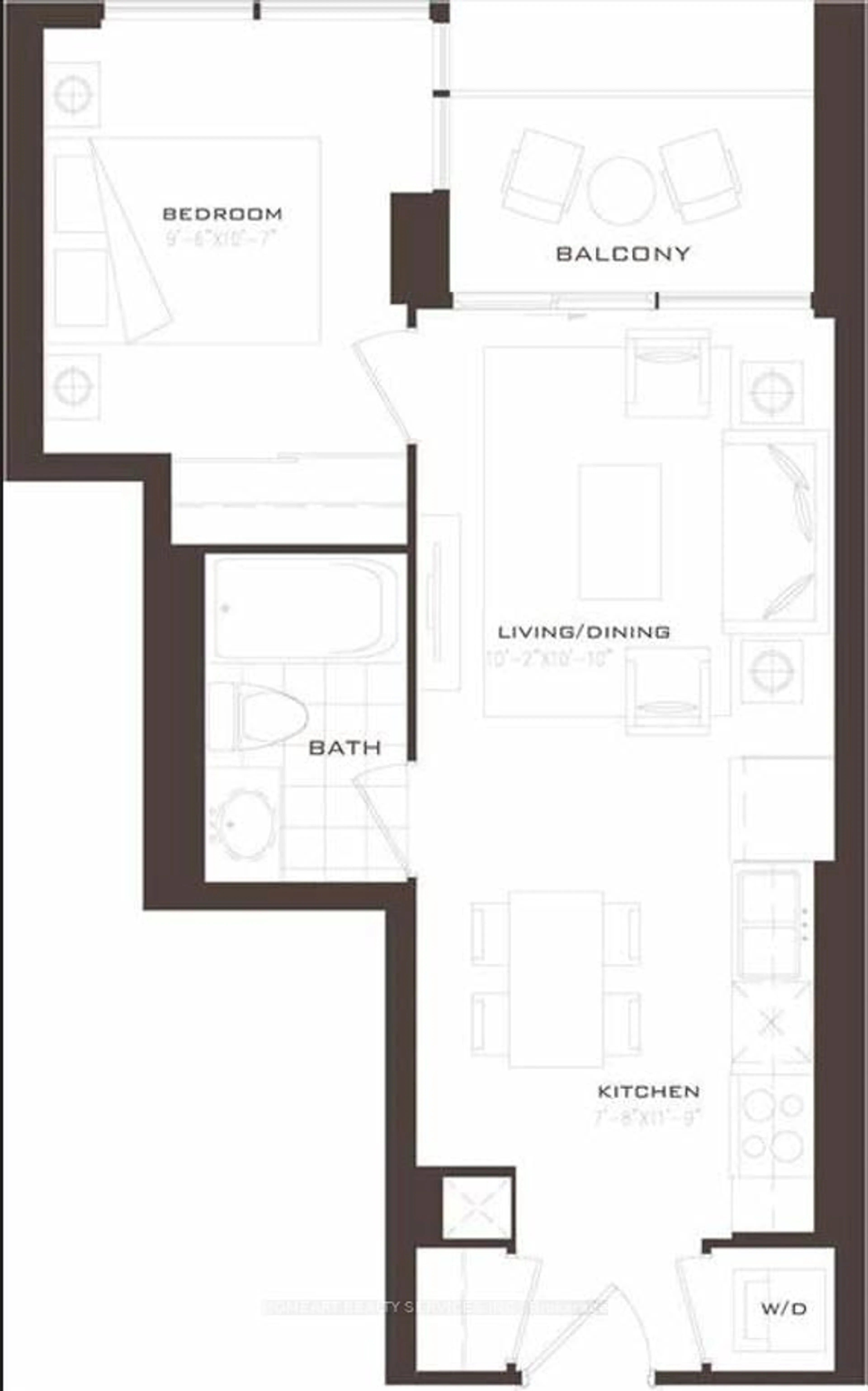Floor plan for 830 LAWRENCE Ave #1603, Toronto Ontario M6A 1C3