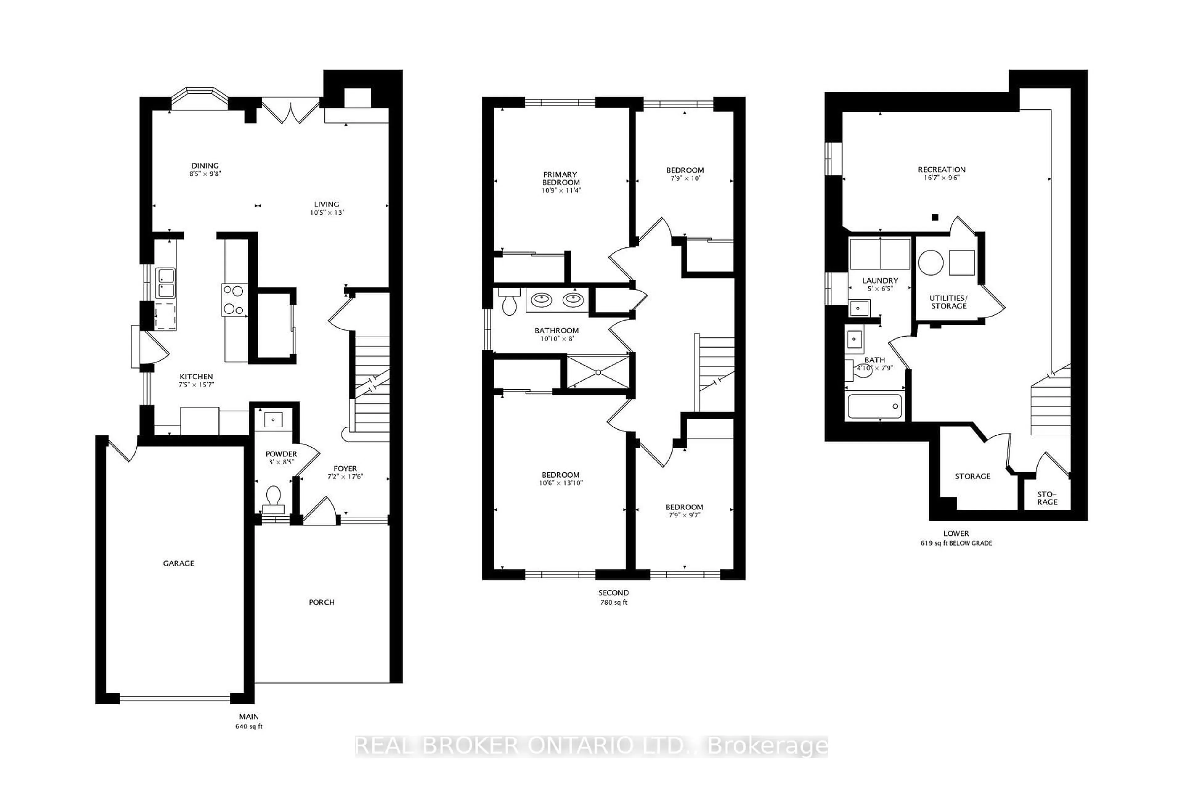 Floor plan for 2909 Bramshaw Gdns, Mississauga Ontario L5N 1S2