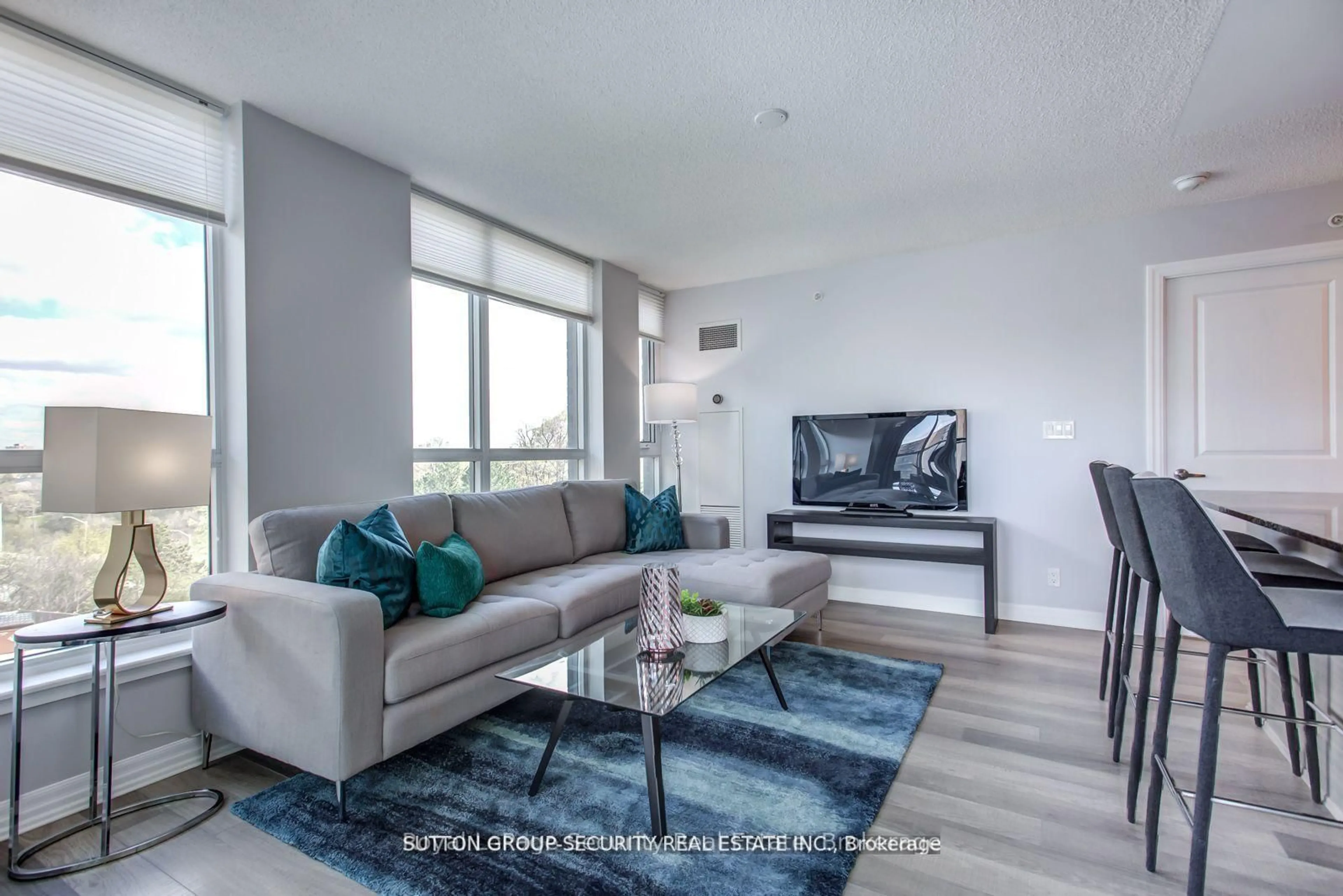 Living room with furniture, unknown for 80 Esther Lorrie Dr #505, Toronto Ontario M9W 4V1
