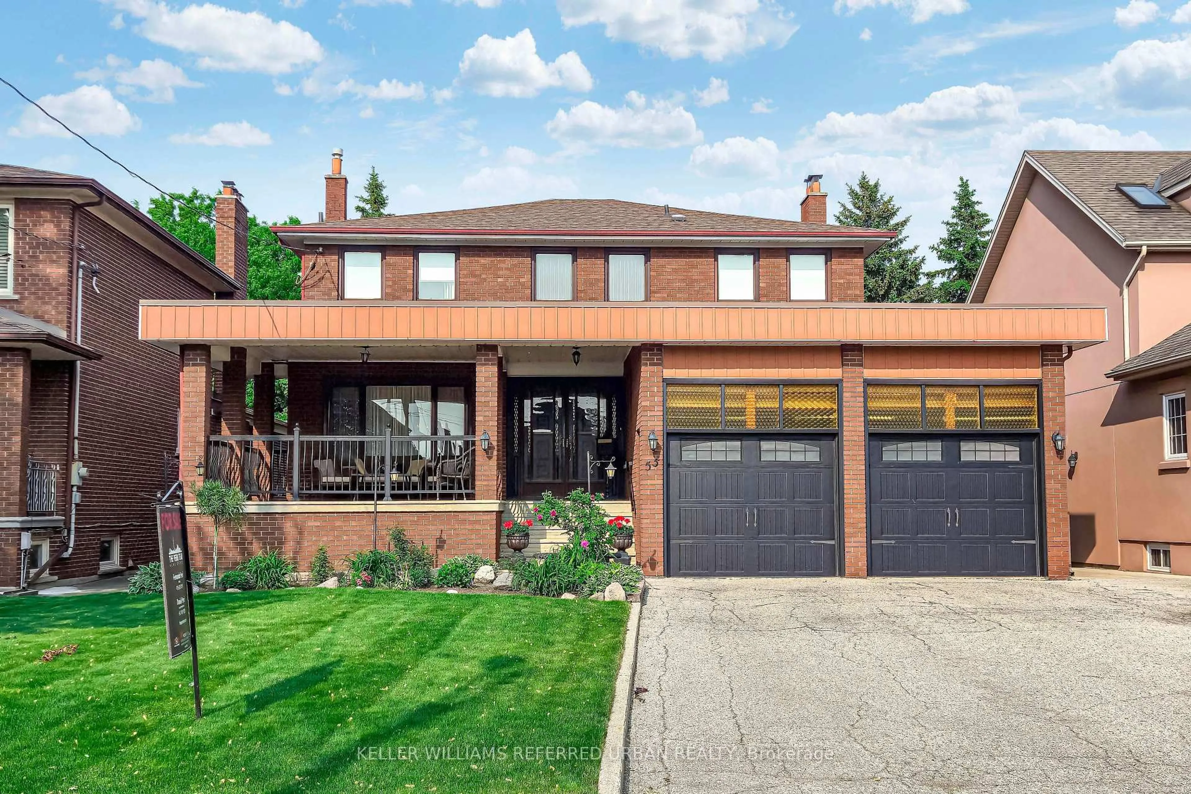 Home with brick exterior material, street for 55 Chiswick Ave, Toronto Ontario M6M 4V1