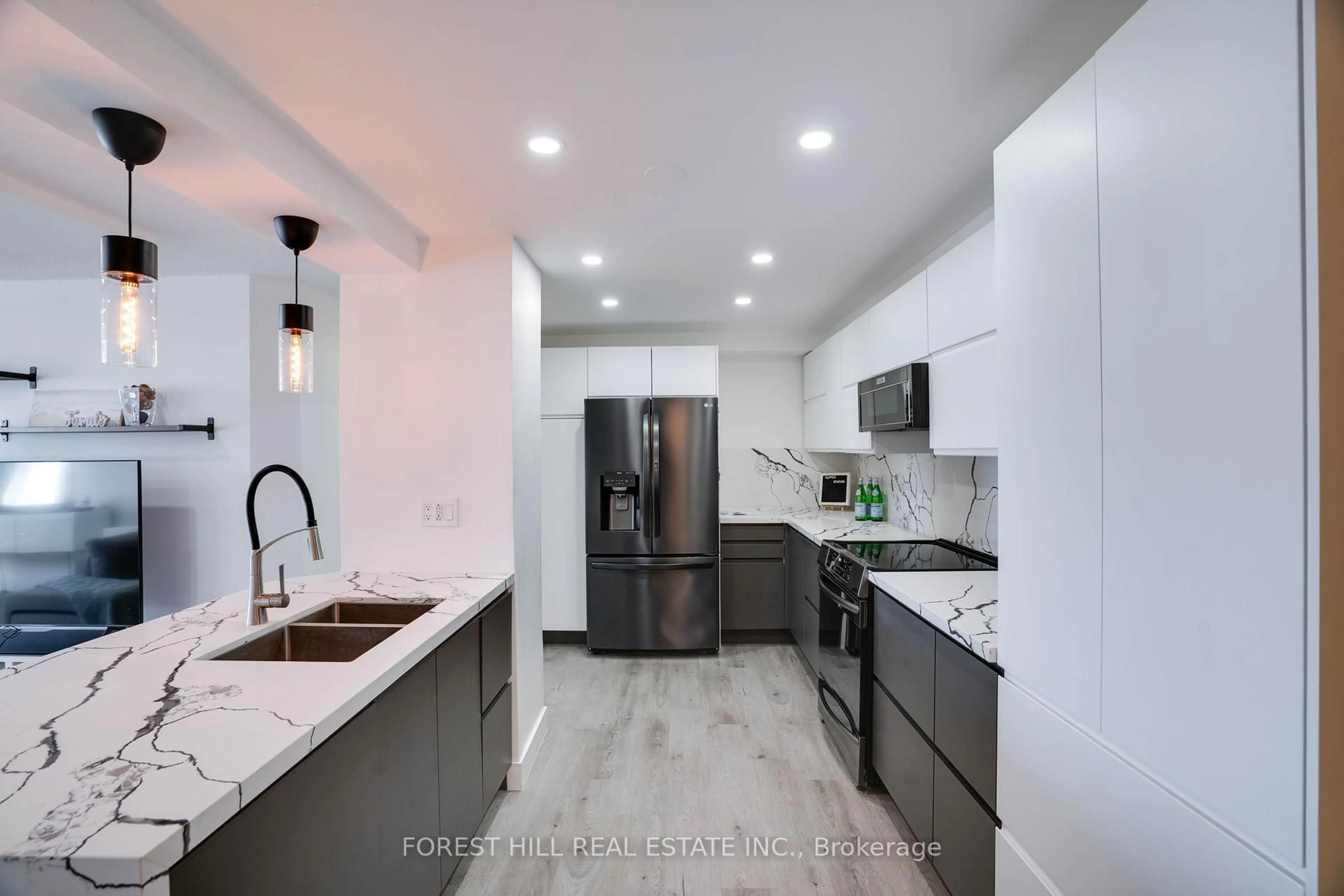 Contemporary kitchen, ceramic/tile floor for 236 Albion Rd #1811, Toronto Ontario M9W 6A6