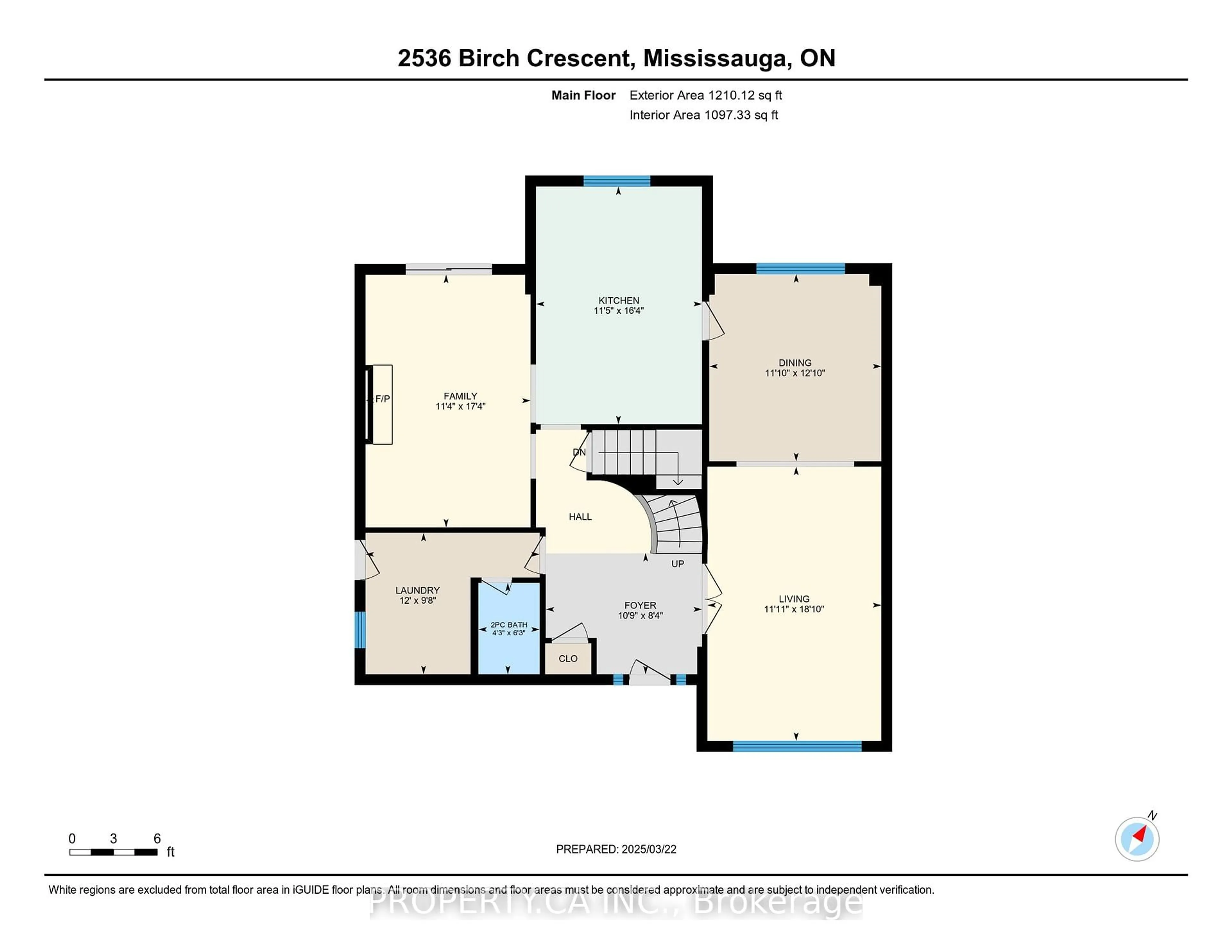 Floor plan for 2536 Birch Cres, Mississauga Ontario L5J 4H1