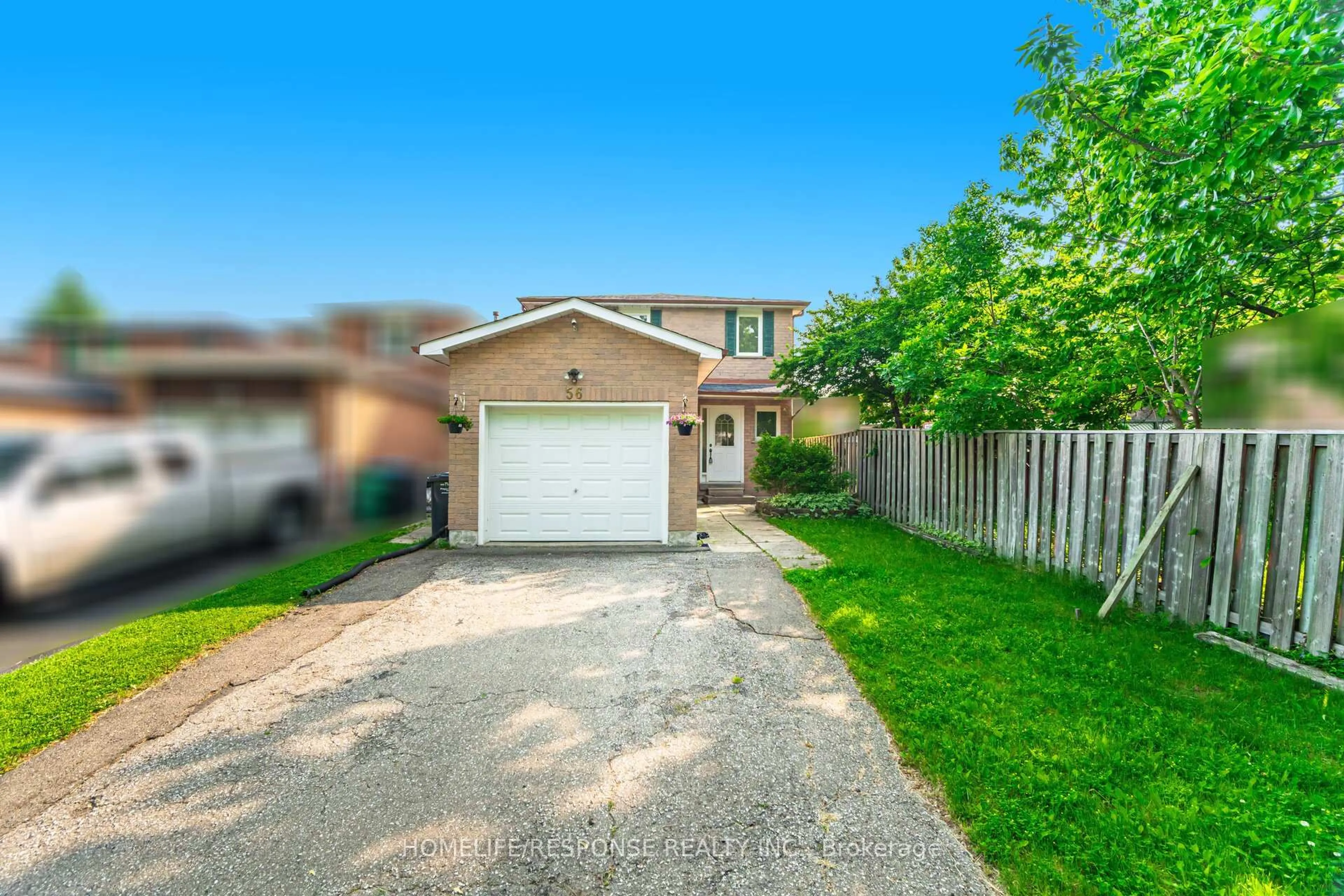 A pic from outside/outdoor area/front of a property/back of a property/a pic from drone, street for 56 MOZART Cres, Brampton Ontario L6Y 2W7