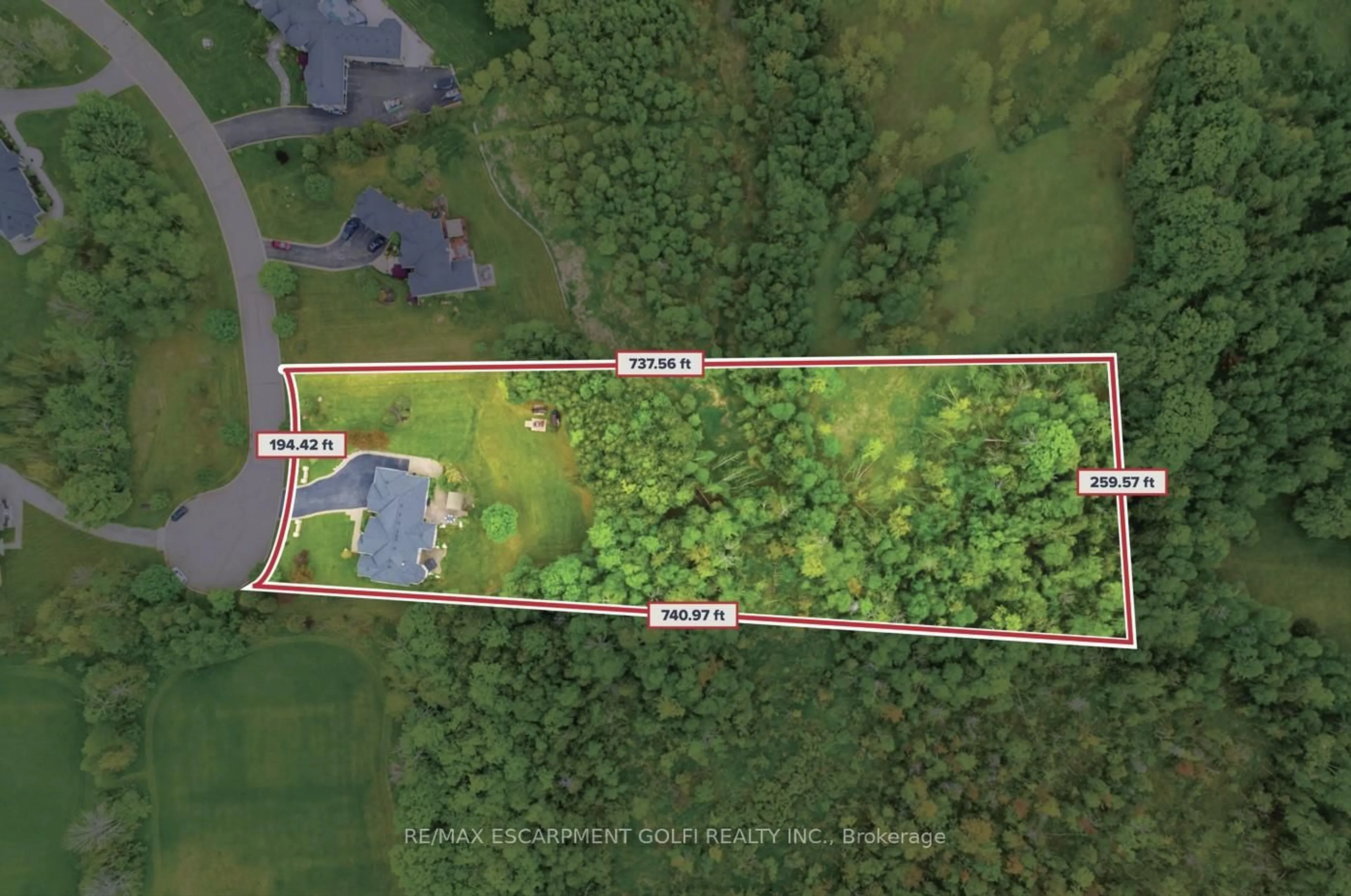 A pic from outside/outdoor area/front of a property/back of a property/a pic from drone, forest/trees view for 15 Rolling Meadow Dr, Caledon Ontario L2N 1A7