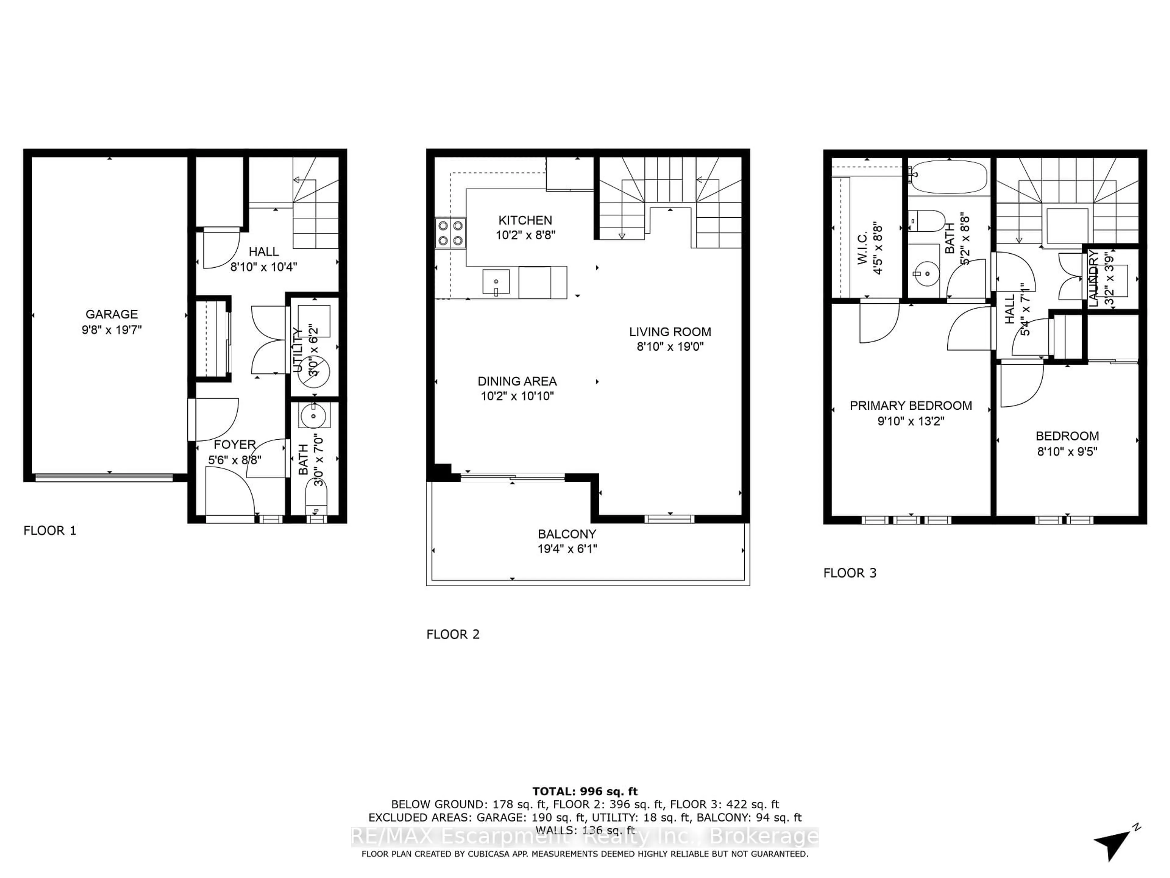 Floor plan for 620 Ferguson Dr #11, Milton Ontario L9T 0M7