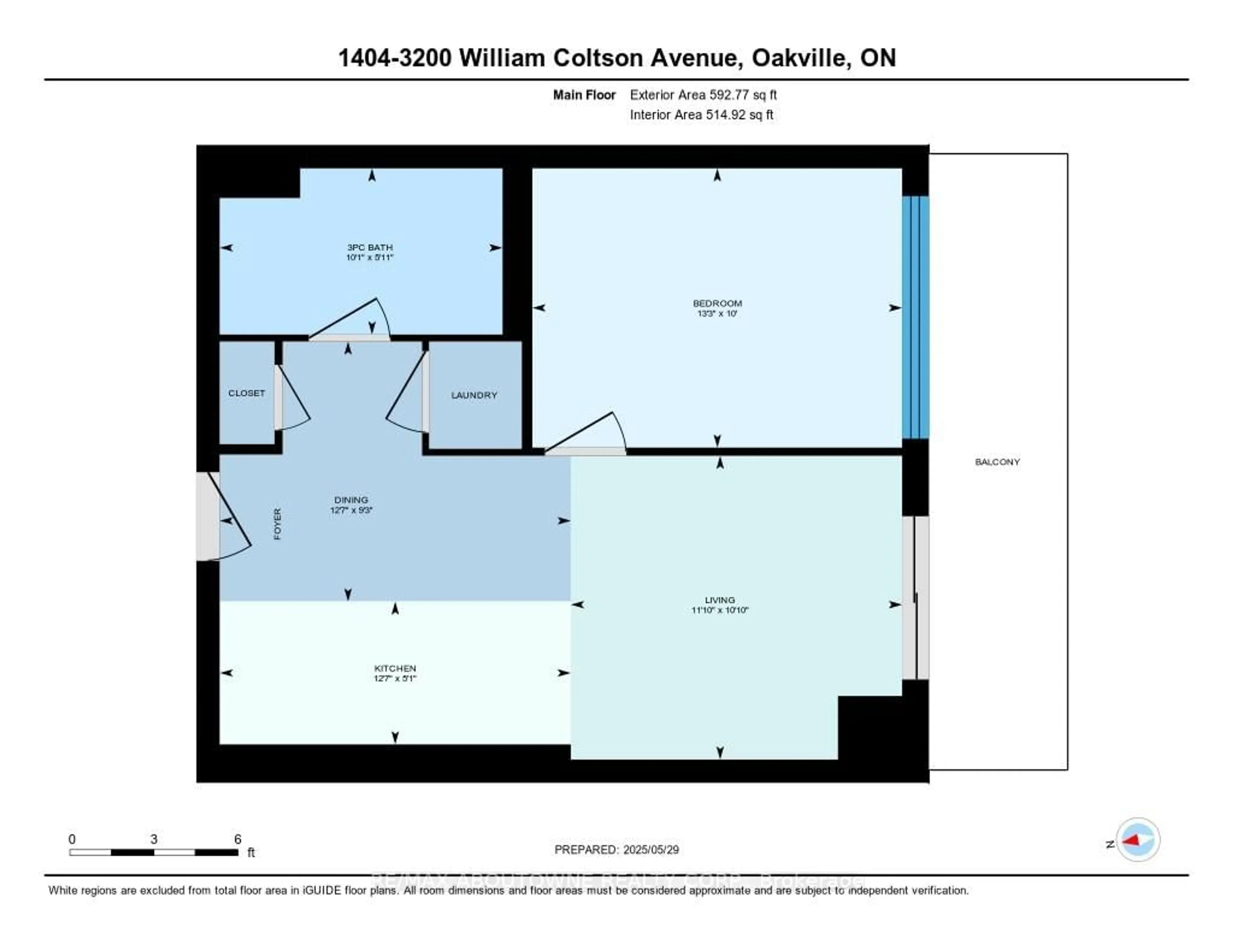 Floor plan for 3200 William Coltson Ave #1404, Oakville Ontario L6H 7W6