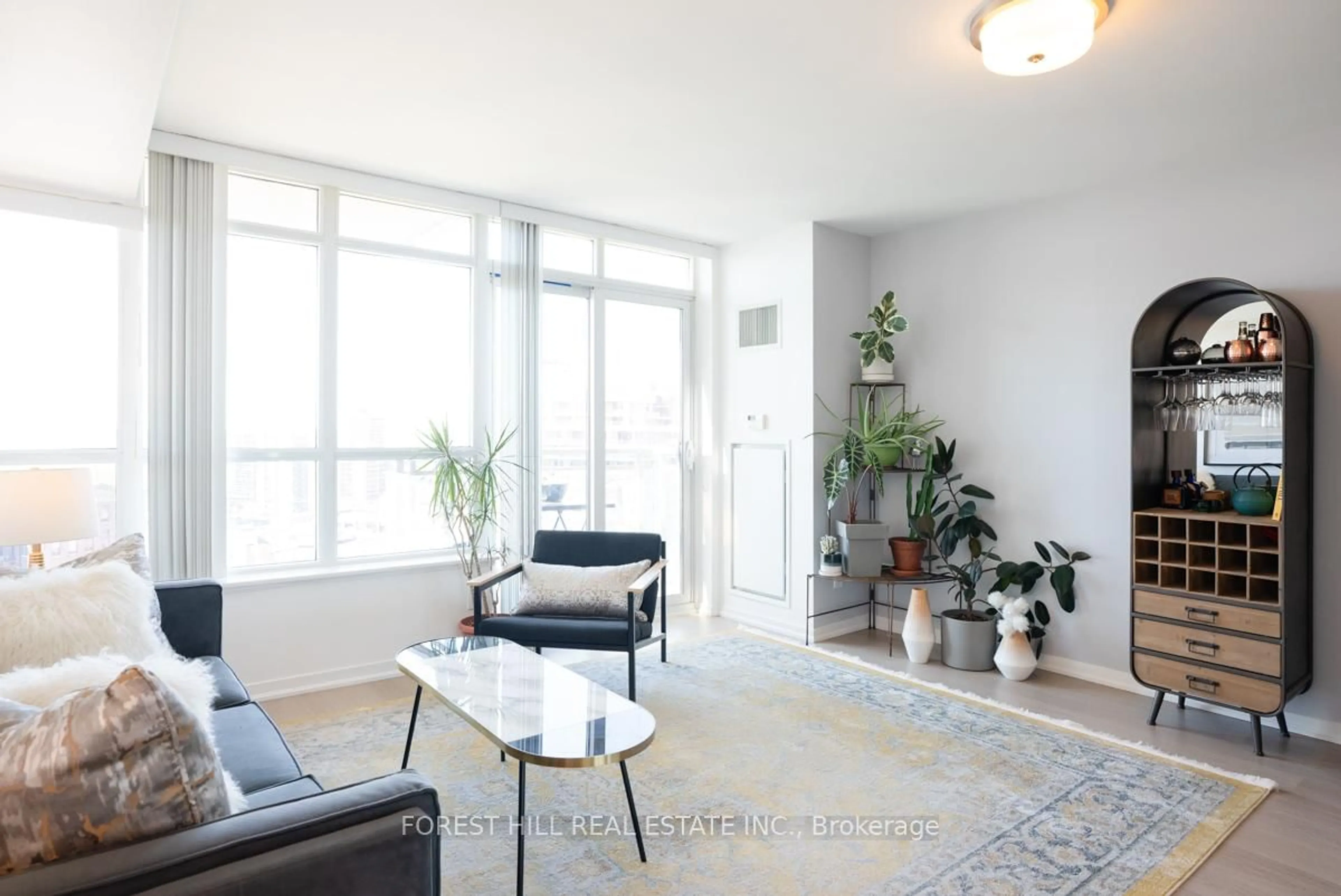 Living room with furniture, unknown for 38 Joe Shuster Way #1515, Toronto Ontario M6K 0A5