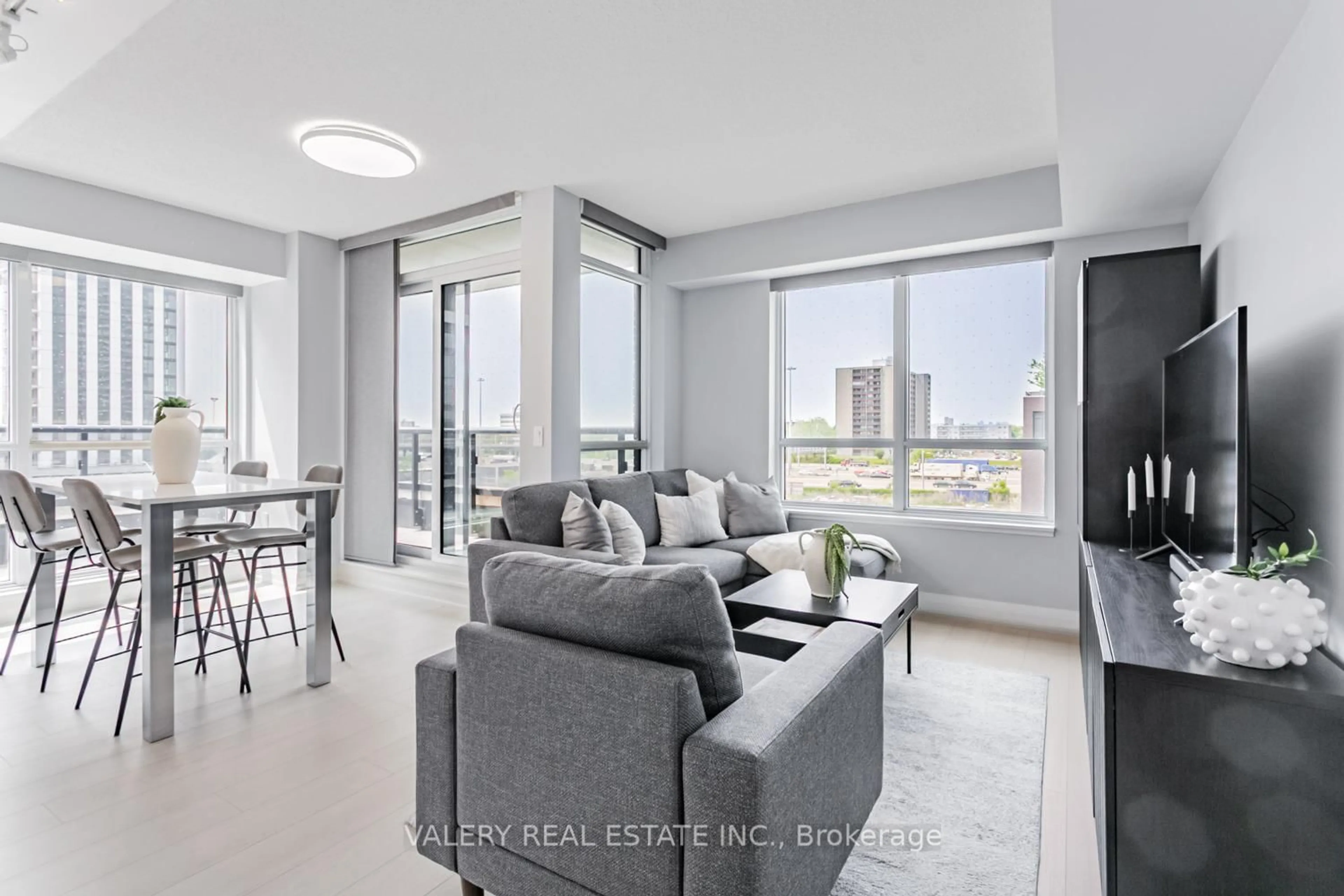 Living room with furniture, unknown for 26 Gibbs Rd #448, Toronto Ontario M9B 0E3