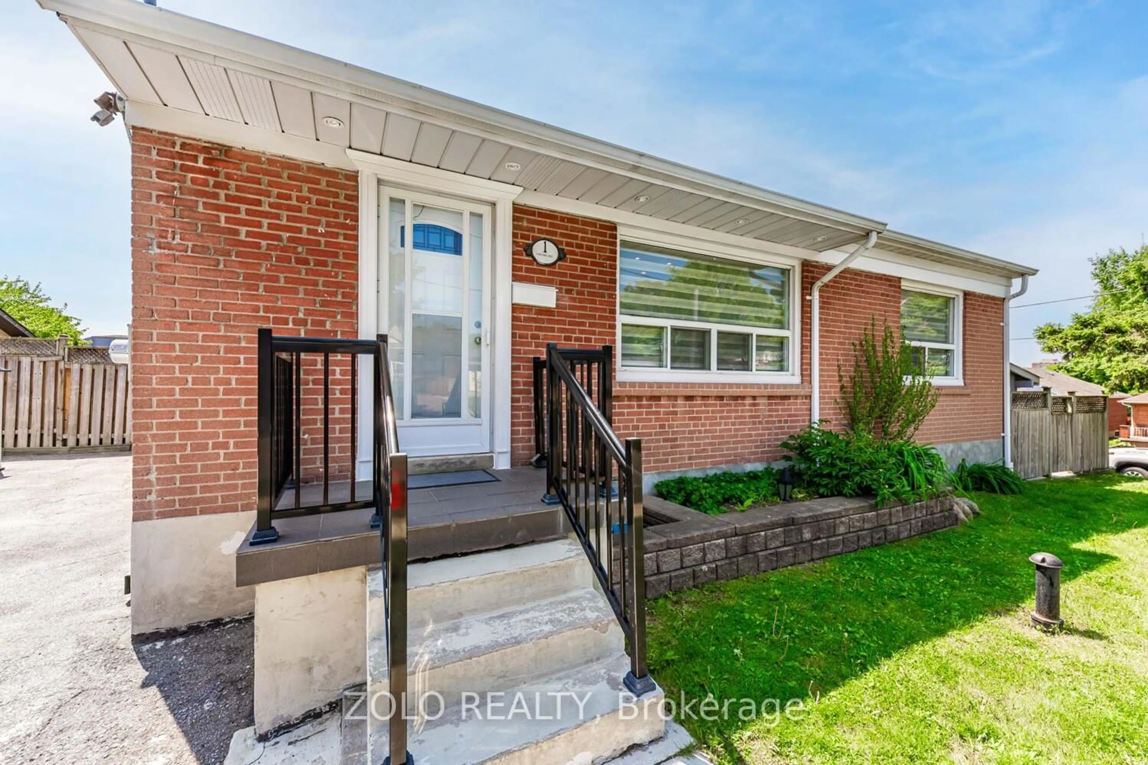 Home with brick exterior material, street for 1 Forthbridge Cres, Toronto Ontario M3M 1Z9