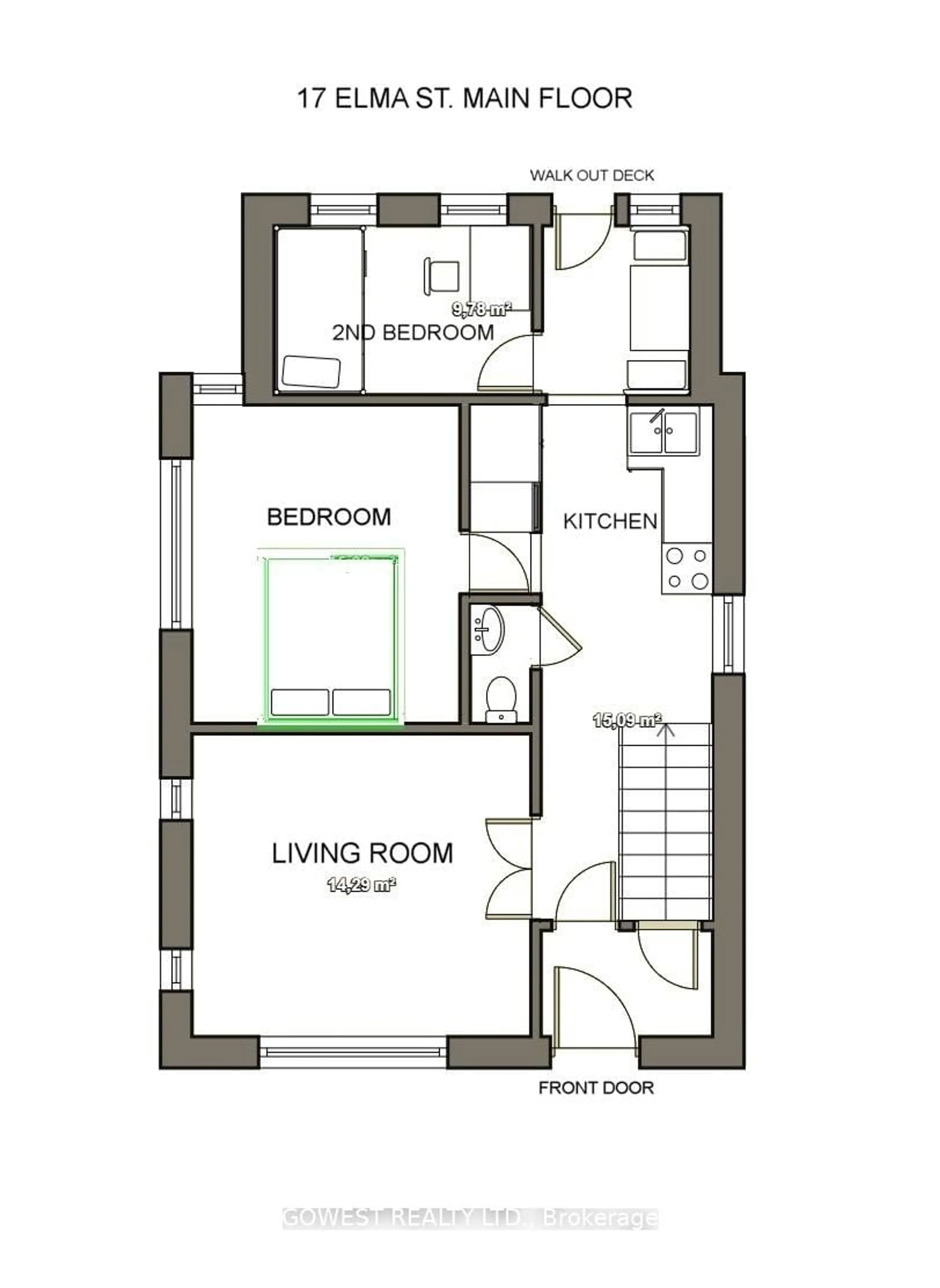 Floor plan for 17 Elma St, Toronto Ontario M8V 1X9