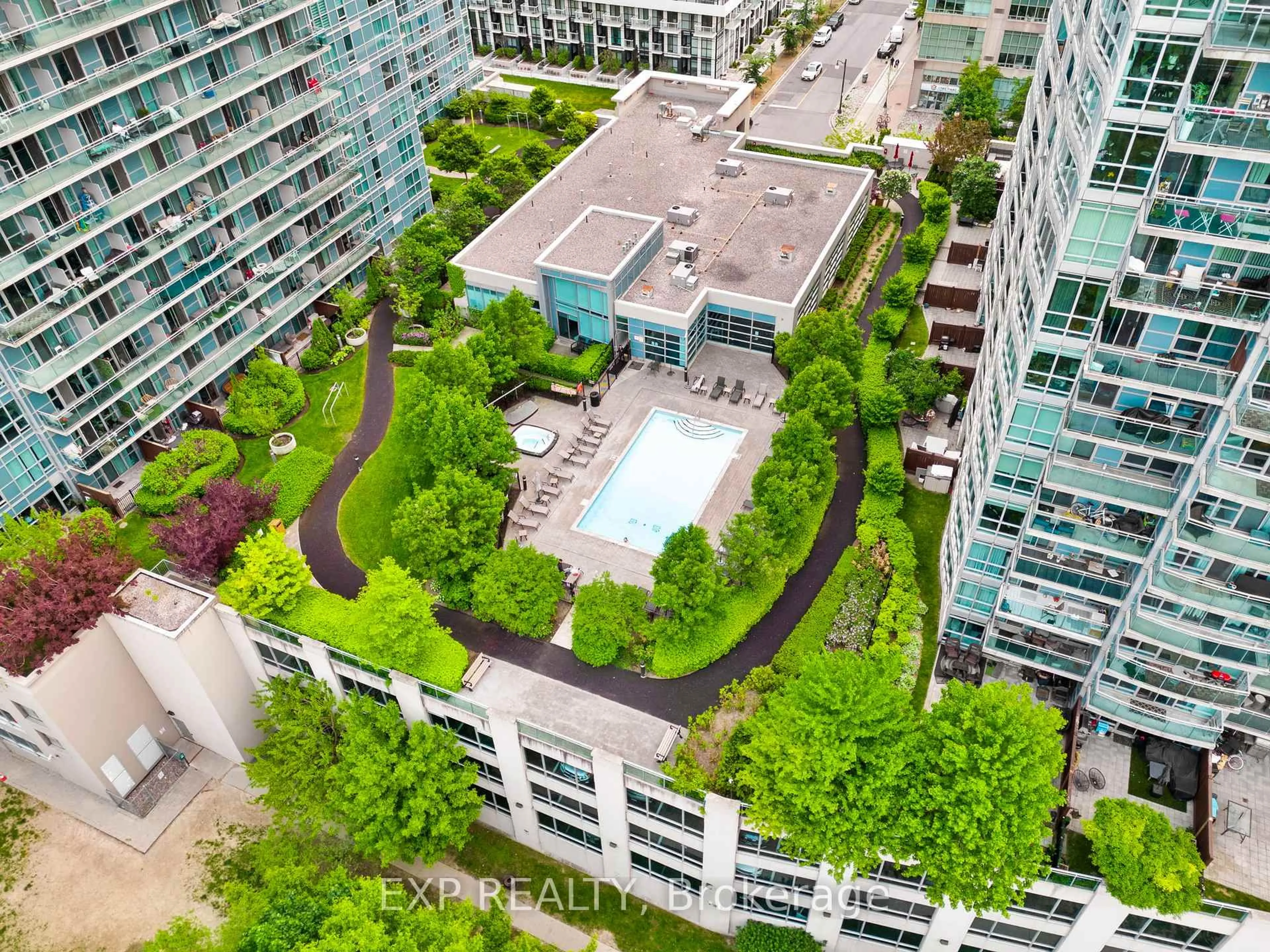 A pic from outside/outdoor area/front of a property/back of a property/a pic from drone, city buildings view from balcony for 165 Legion Rd #1932, Toronto Ontario M8Y 0B3